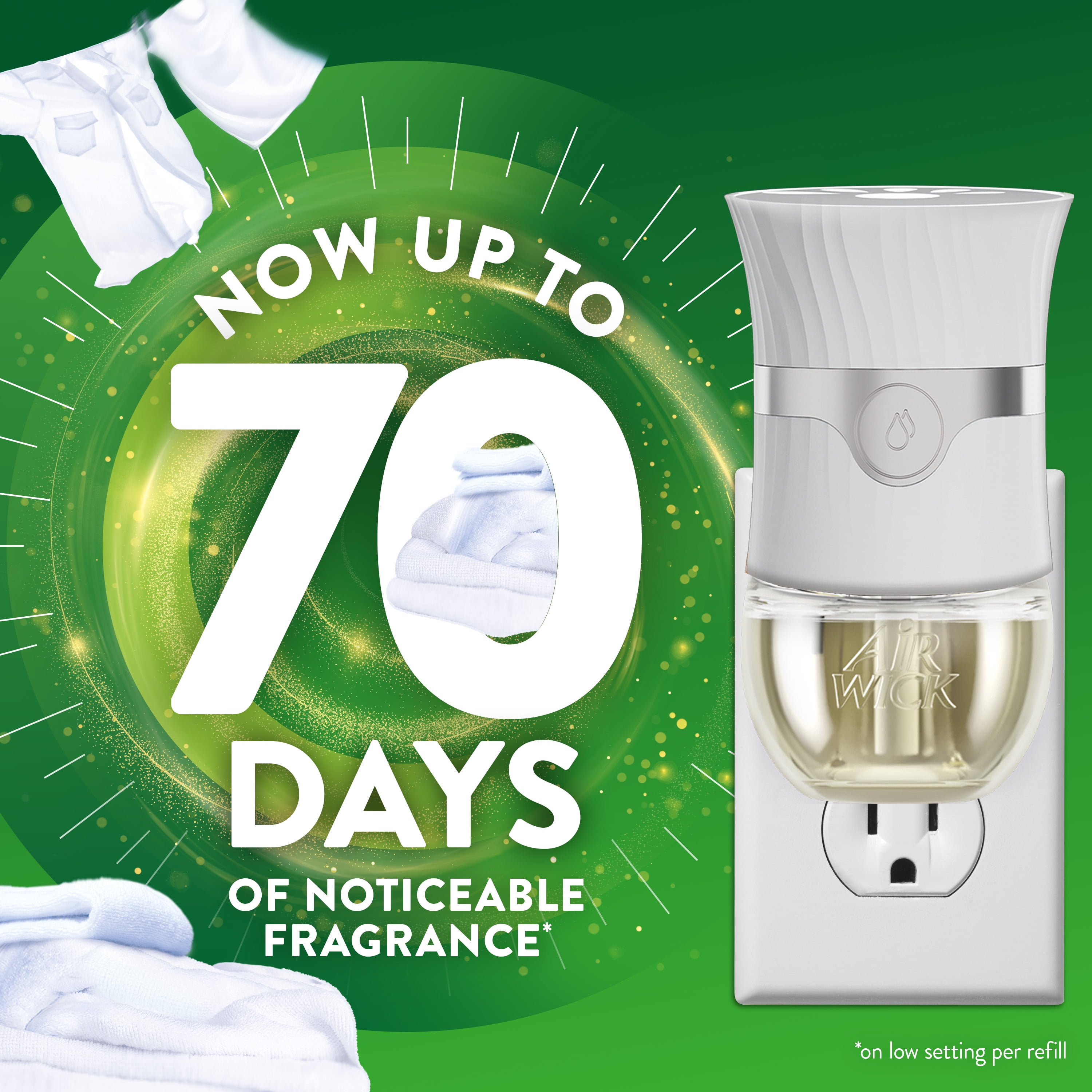 Air Wick Plug-in Scented Oil Refills, Fresh Linen, Long-Lasting Home Fragrance (2 Count) neeeu