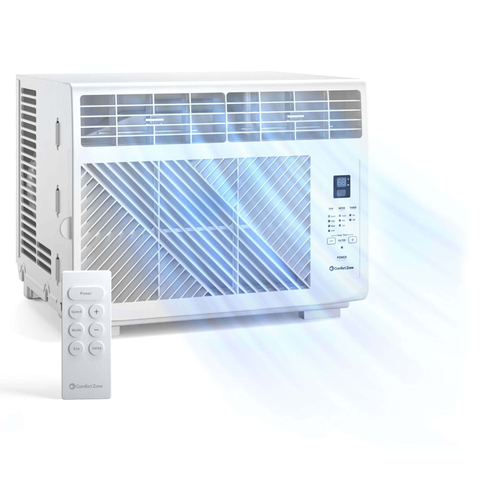 Comfort Zone 5,000 BTU Window Mounted Air Conditioner with Remote Control (White, 250 sq ft) y682z