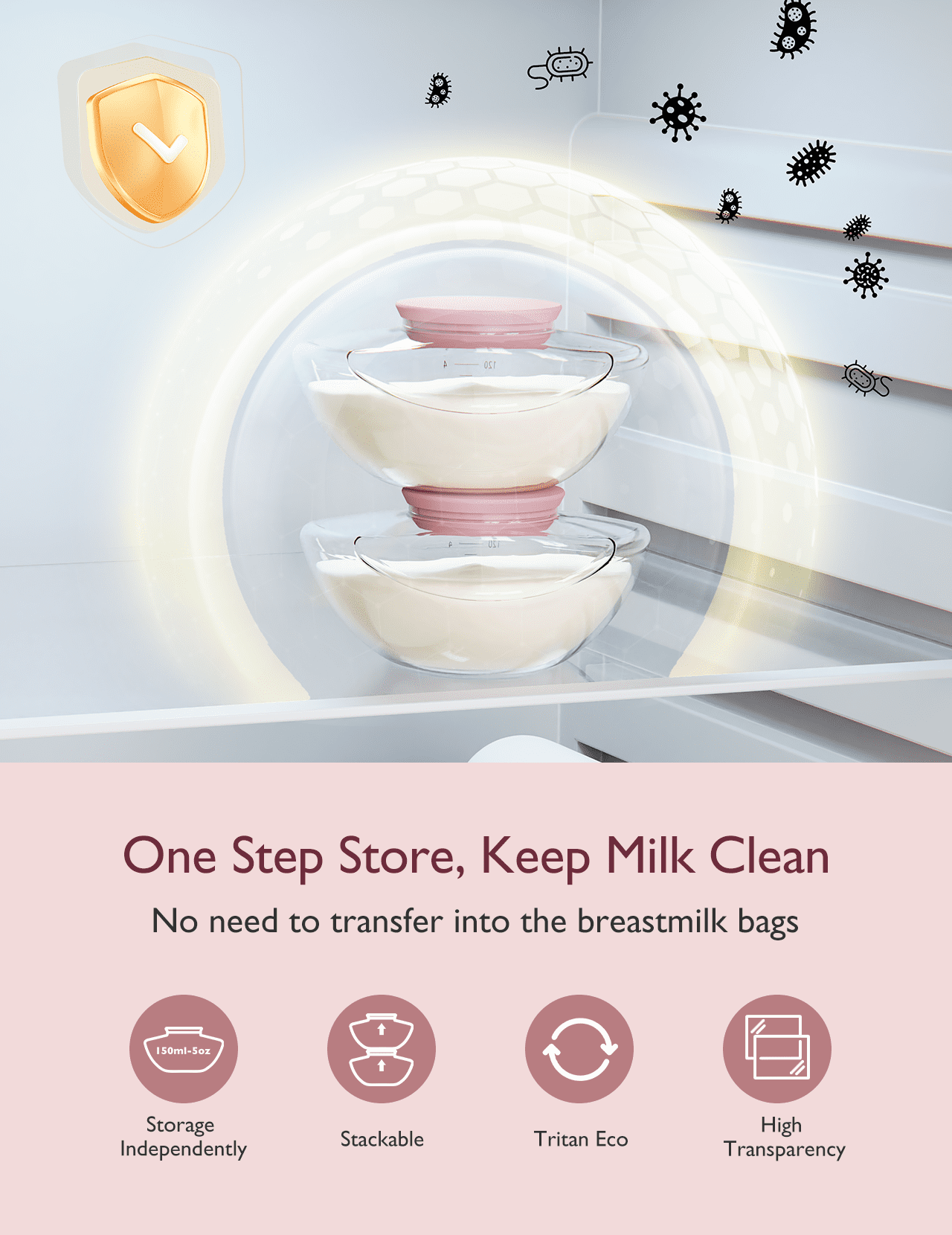 Momcozy M9 Hands-Free Wearable Breast Pump, App-Controlled Portable Milk Extractor (Cozy Red, 2 Pack, 5.07 fl oz) zs18a