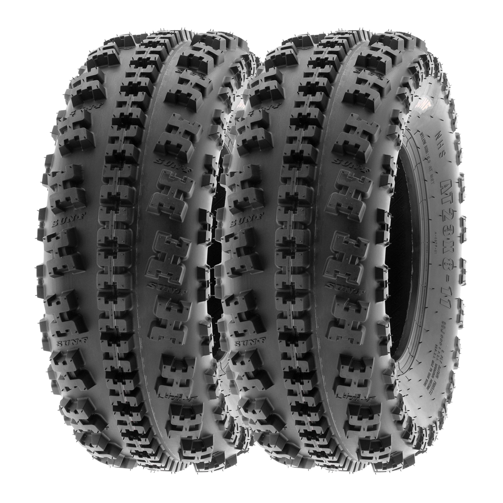 SUNF A027 All-Terrain Sport ATV Quad Tires (Set of 4, 23x7-10 & 18x10.5-8, 6-Ply) u3z99