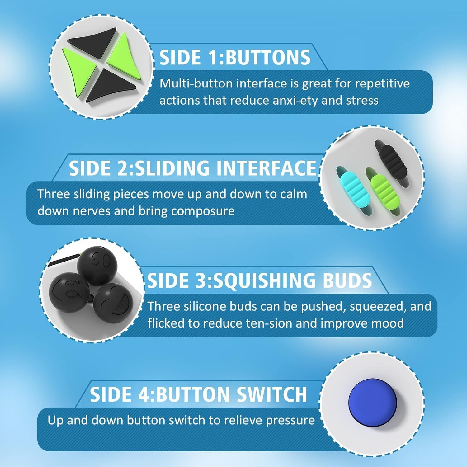 DoDoMagxanadu 12-Sided Fidget Dodecagon Toy for Stress Relief and Focus (White, 2.75 in) v5uyv