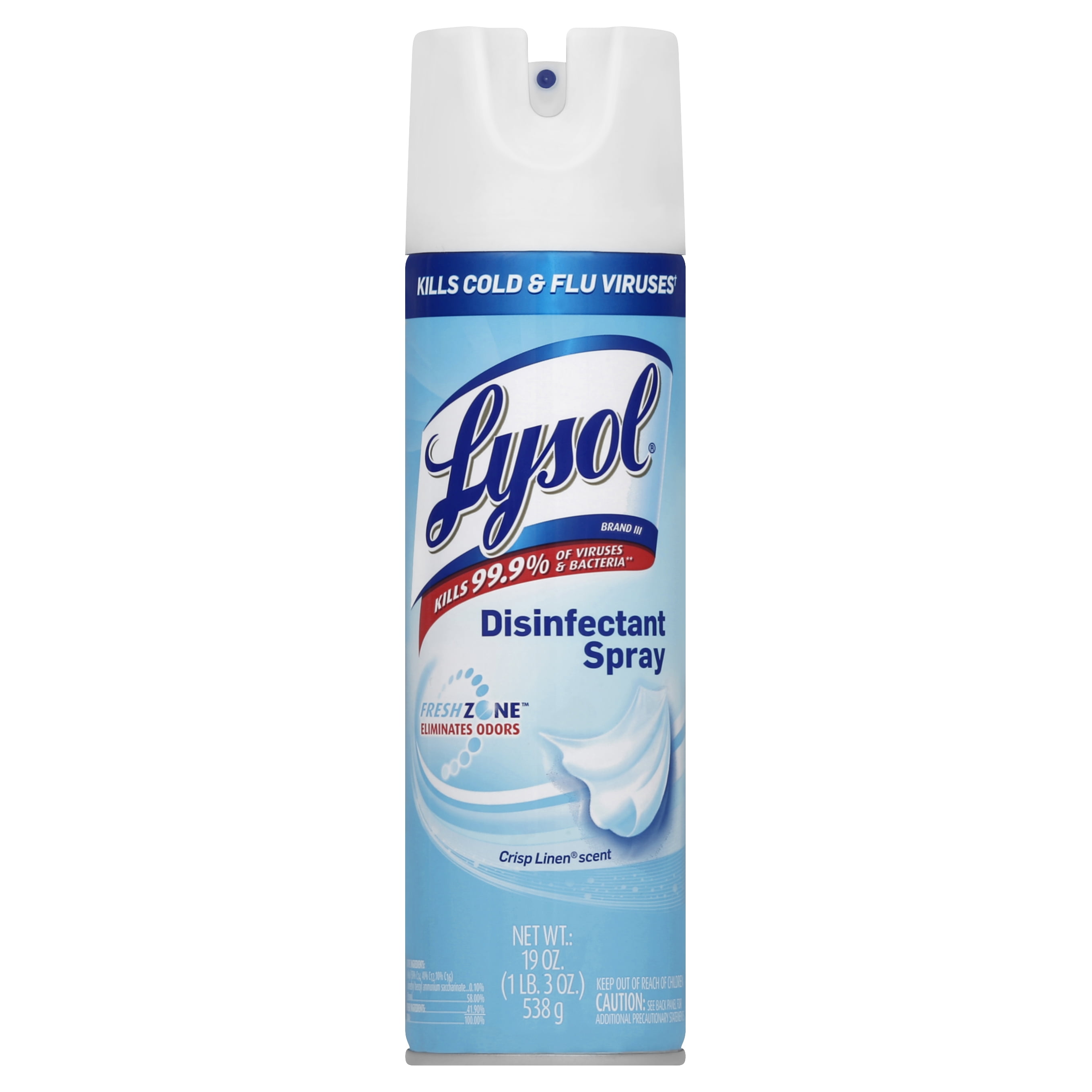 Lysol Disinfectant Spray, Multi-Surface Germ Killer, Crisp Linen (19 oz) ewmww