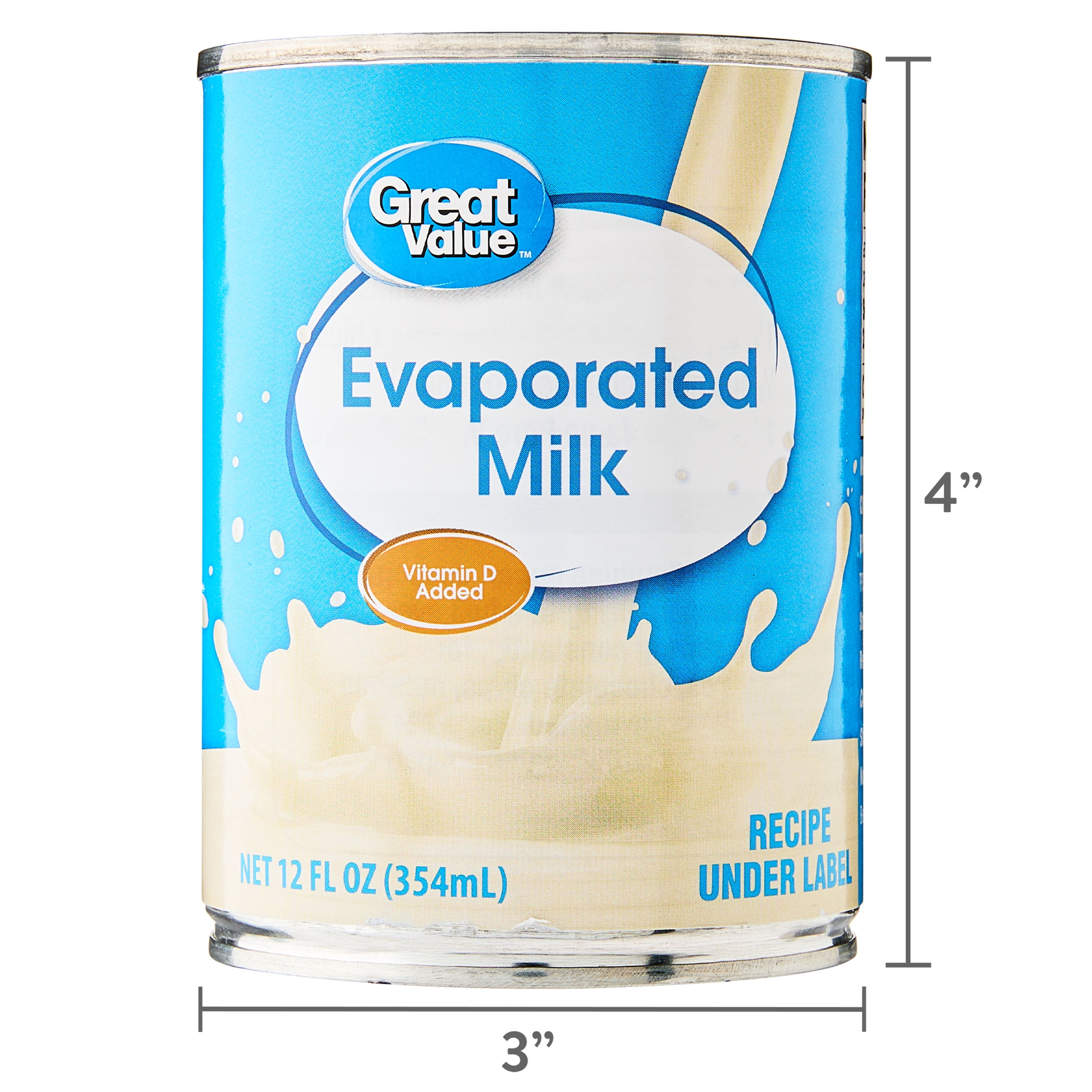 Great Value Evaporated Milk, Rich and Creamy Cooking Ingredient (12 fl oz) db07v