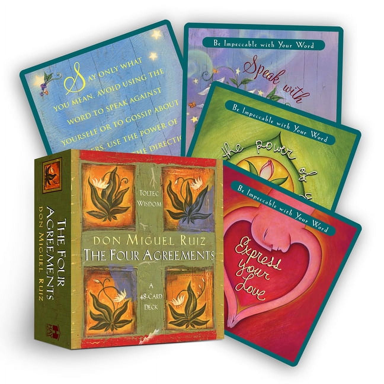 Miguel Don Ruiz Four Agreements Cards (49 Page Paperback Deck) gzoy3