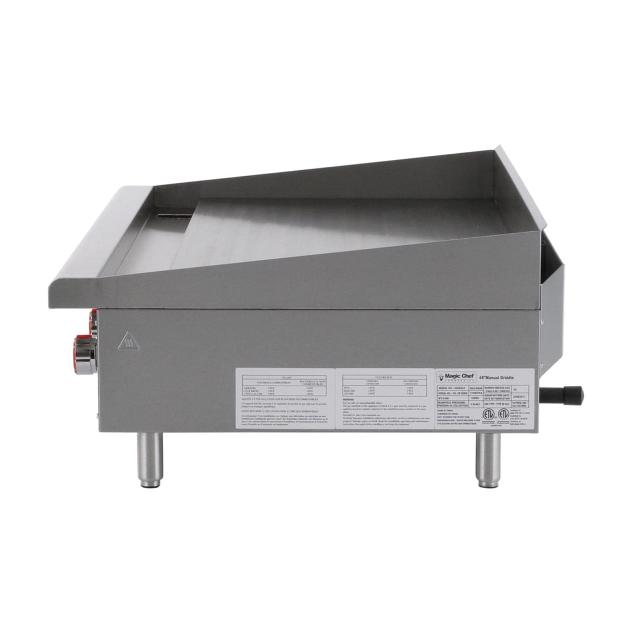 Magic Chef Commercial Natural Gas Manual Countertop Griddle (Silver, 48 in) i7ntx