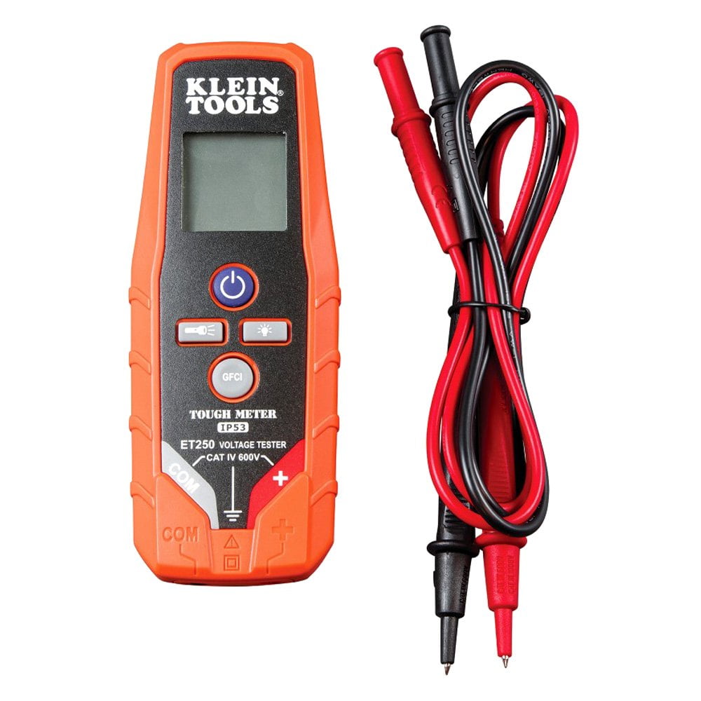 Klein Tools ET250 AC/DC Voltage and Continuity Tester (Orange, 1 Pack) gwmn0