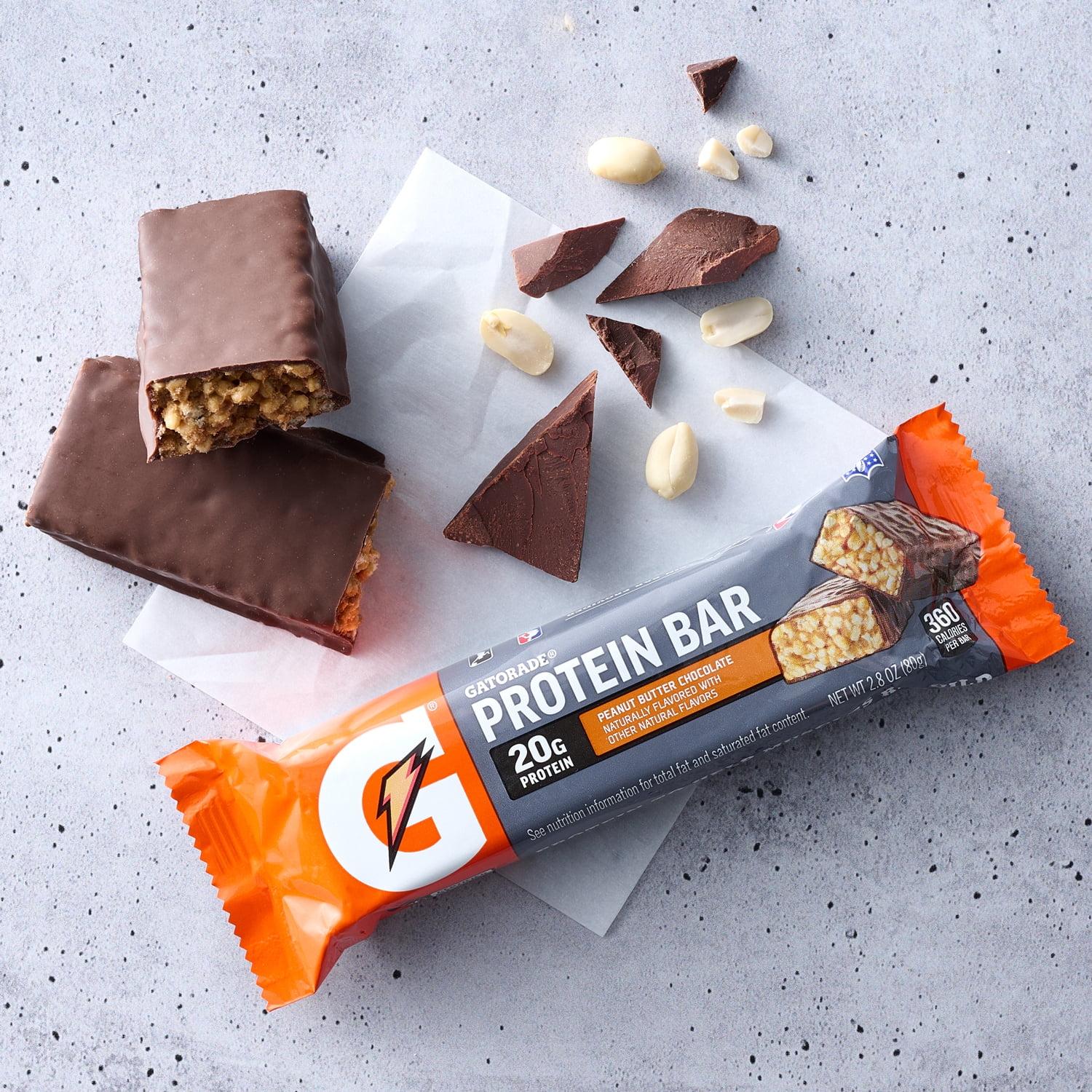 Gatorade Whey Protein Recover Bars, Peanut Butter Chocolate (6 Ct) cm2z1