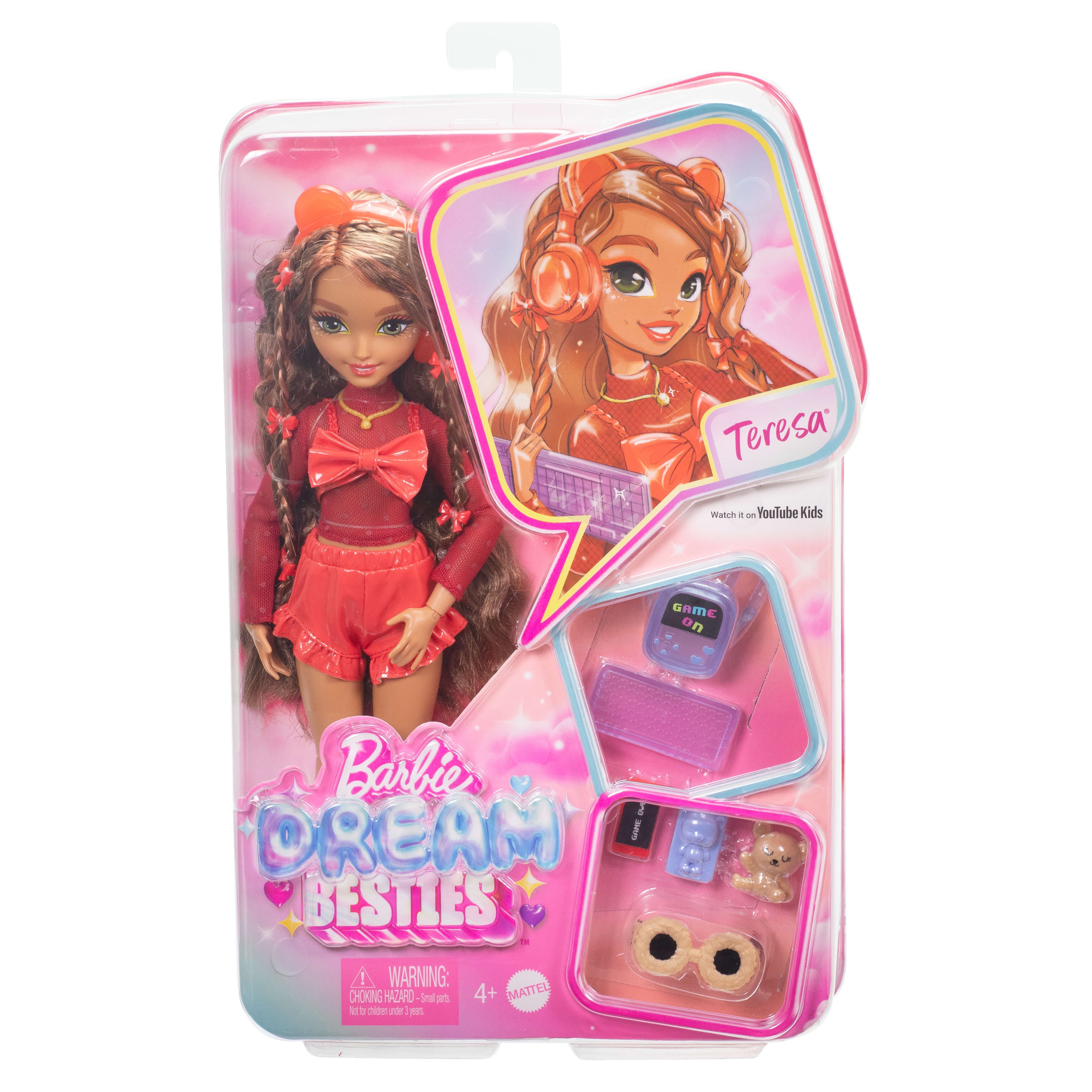 Barbie Dream Besties Teresa Fashion Doll with Video Game Themed Accessories (10 Piece Set) 2idmk