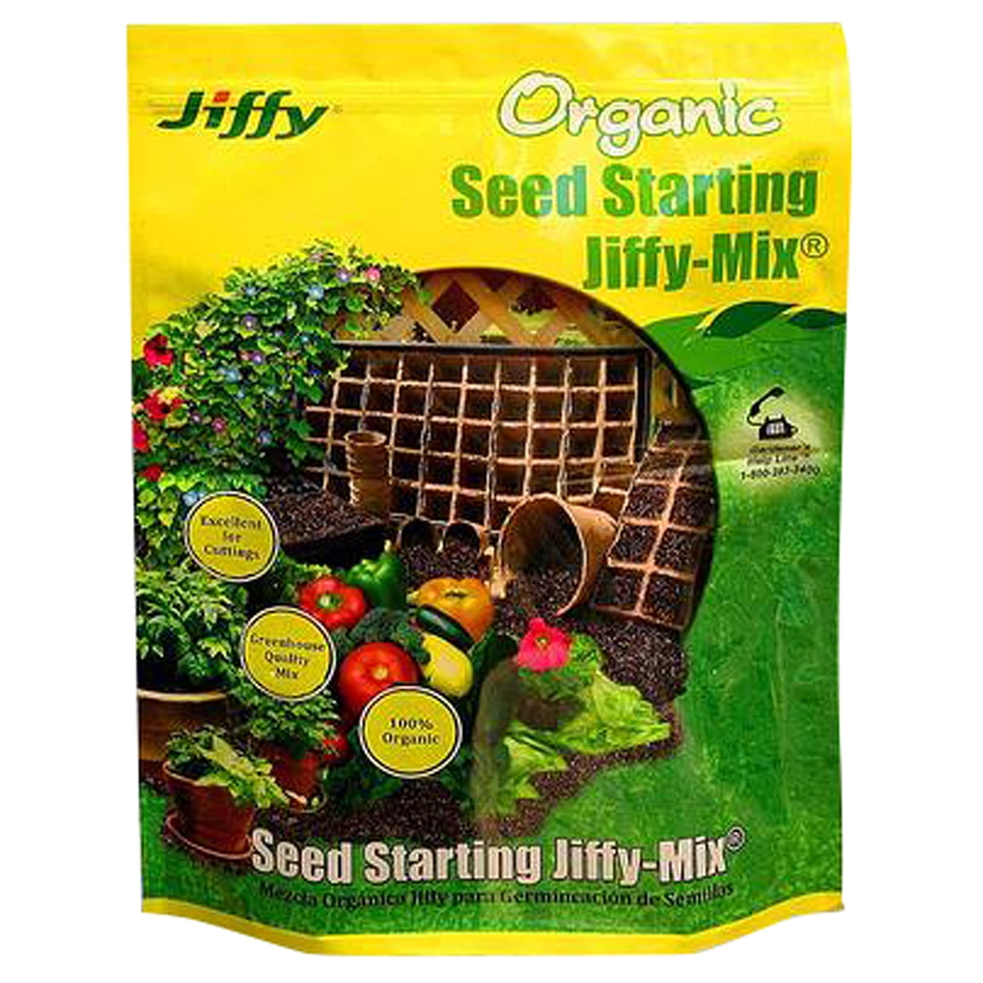 Jiffy Premium Seed Starting Soil Mix for Indoor Gardening and Cuttings (10 qt) pf18u