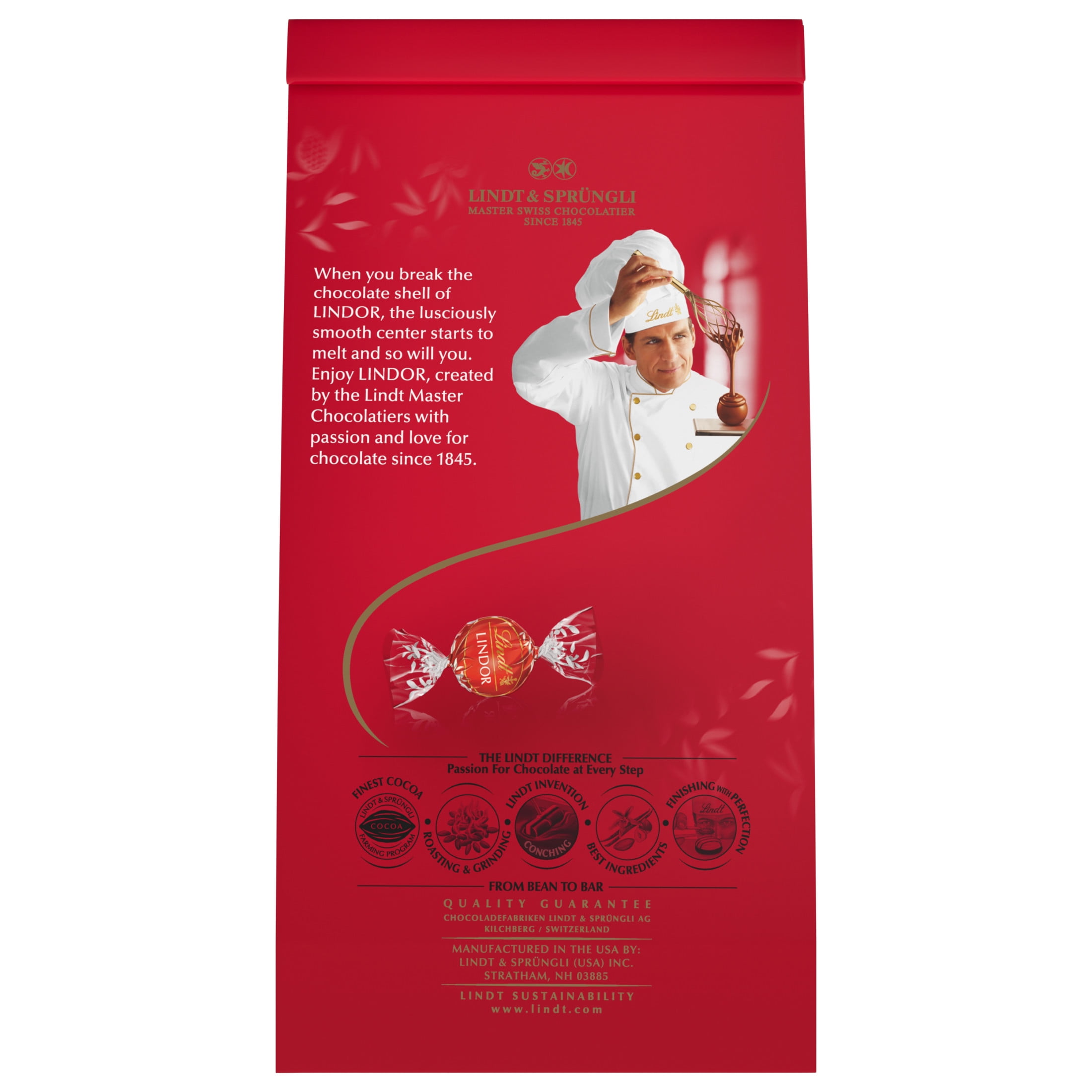 Lindt LINDOR Milk Chocolate Candy, Smooth Melting Milk Chocolate Truffles (5.1 oz) pmwf7