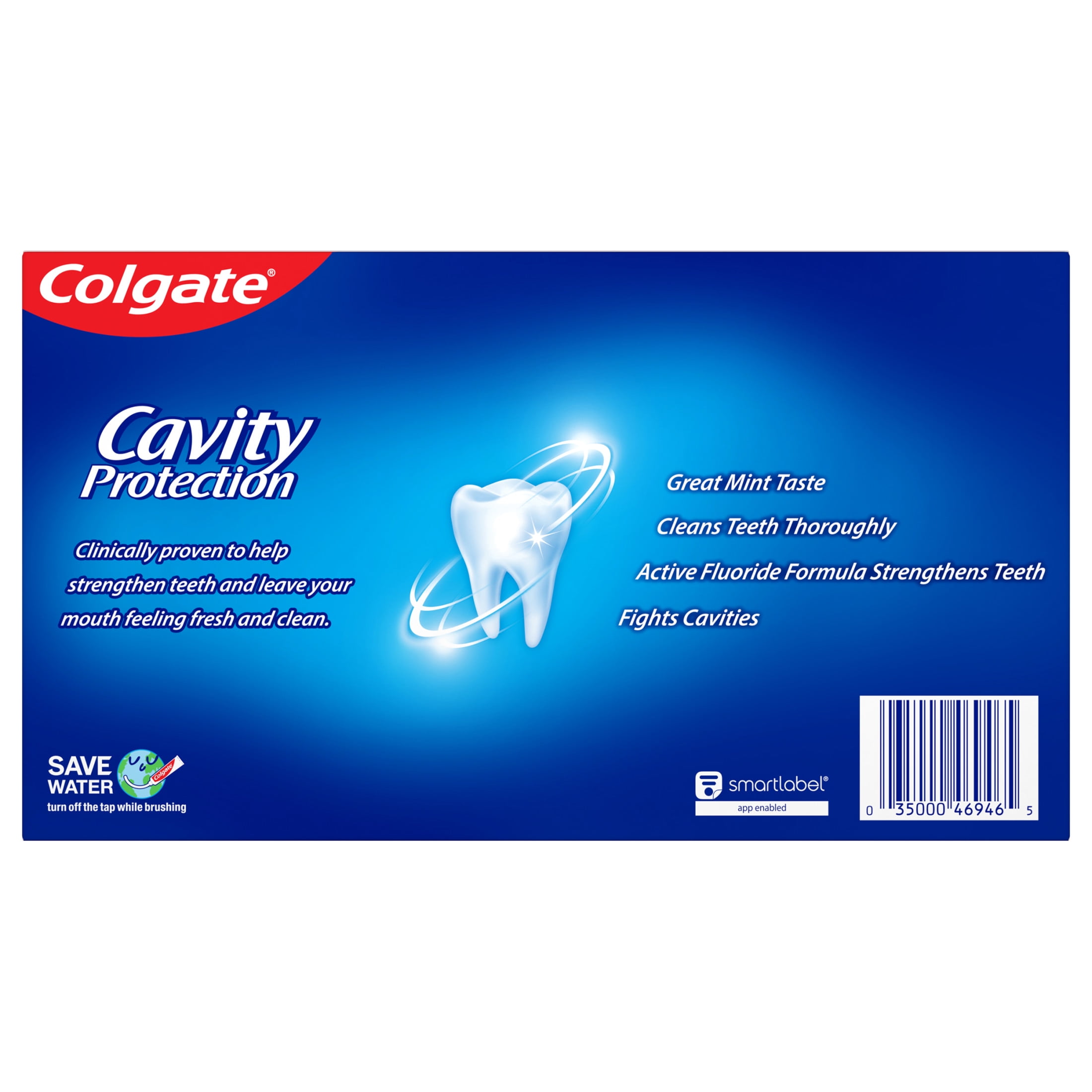 Colgate Cavity Protection Fluoride Toothpaste, Anticavity Formula, Regular Flavor (6 oz, 6 Pack) alfz1