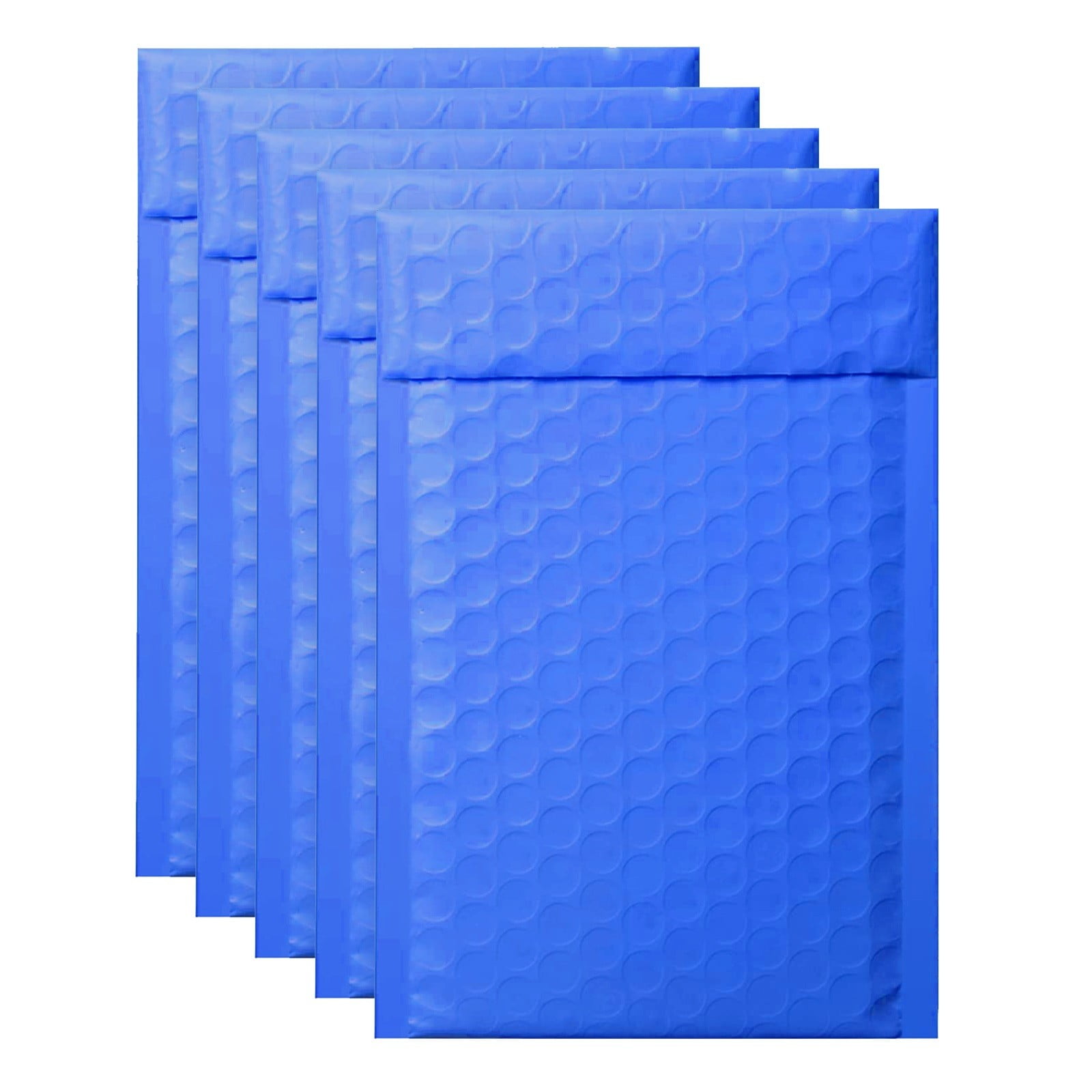 Honglin Bubble Padded Shipping Envelopes, Waterproof Holographic Poly Mailers for Small Business (Blue, 5 Pack) 24gdb