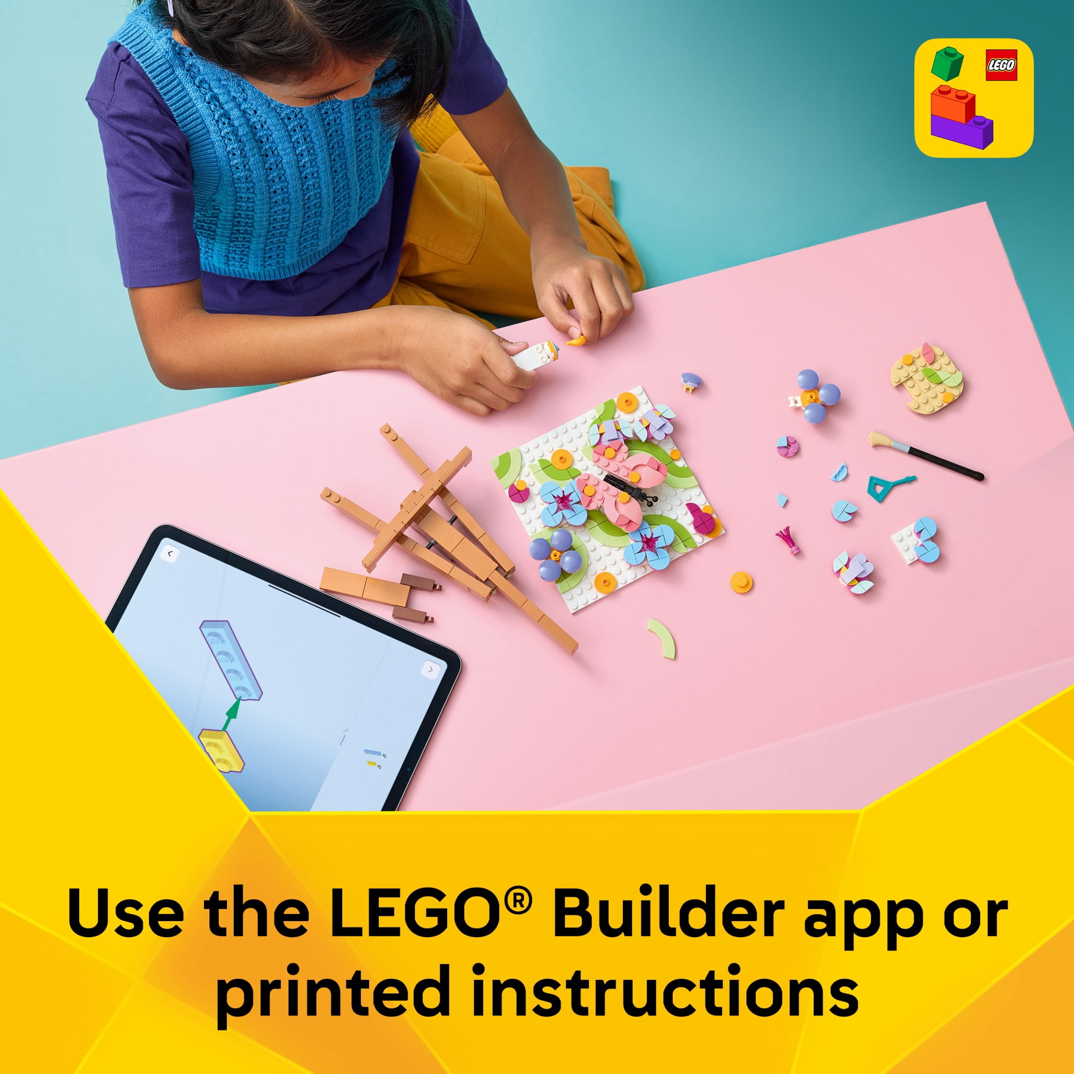 LEGO Creator 3 in 1 Floral Art Decor Building Set, Creative Flower Painting Display (348 Pieces) smpsf