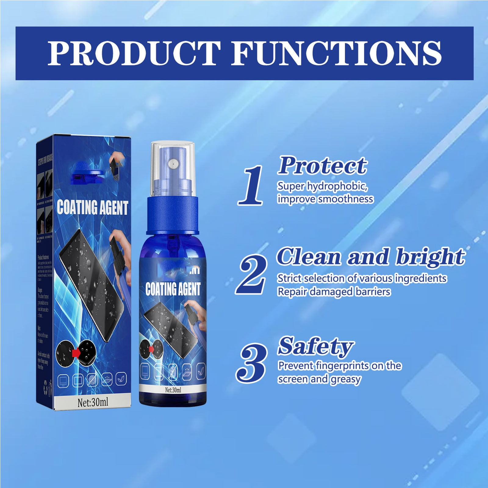 Qocolcyl Screen Cleaner Spray Kit for Electronics (8 fl oz) u9s2q