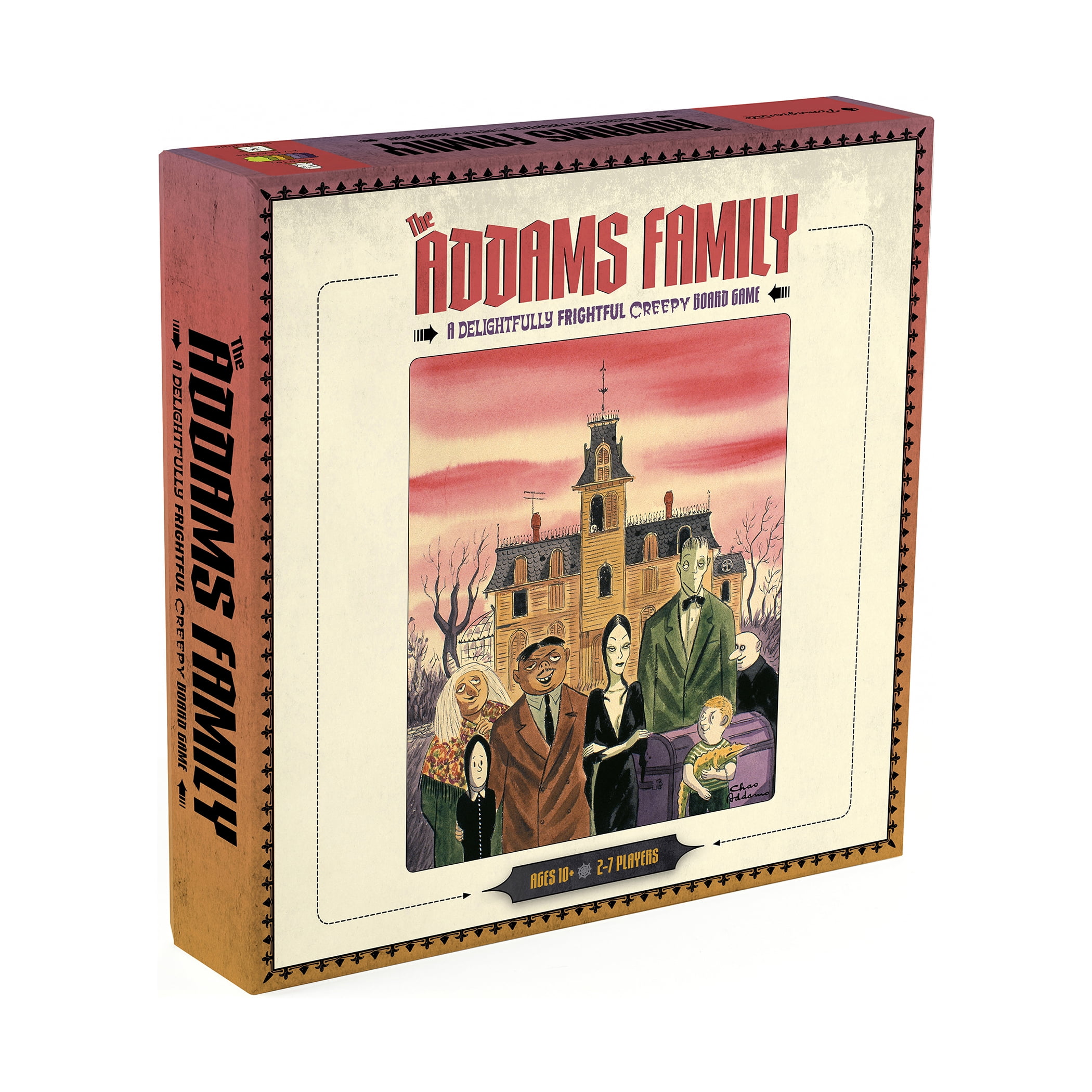 Pomegranate Communications The Addams Family Creepy Board Game Strategy Adventure Set (2-7 Players) 2lpba