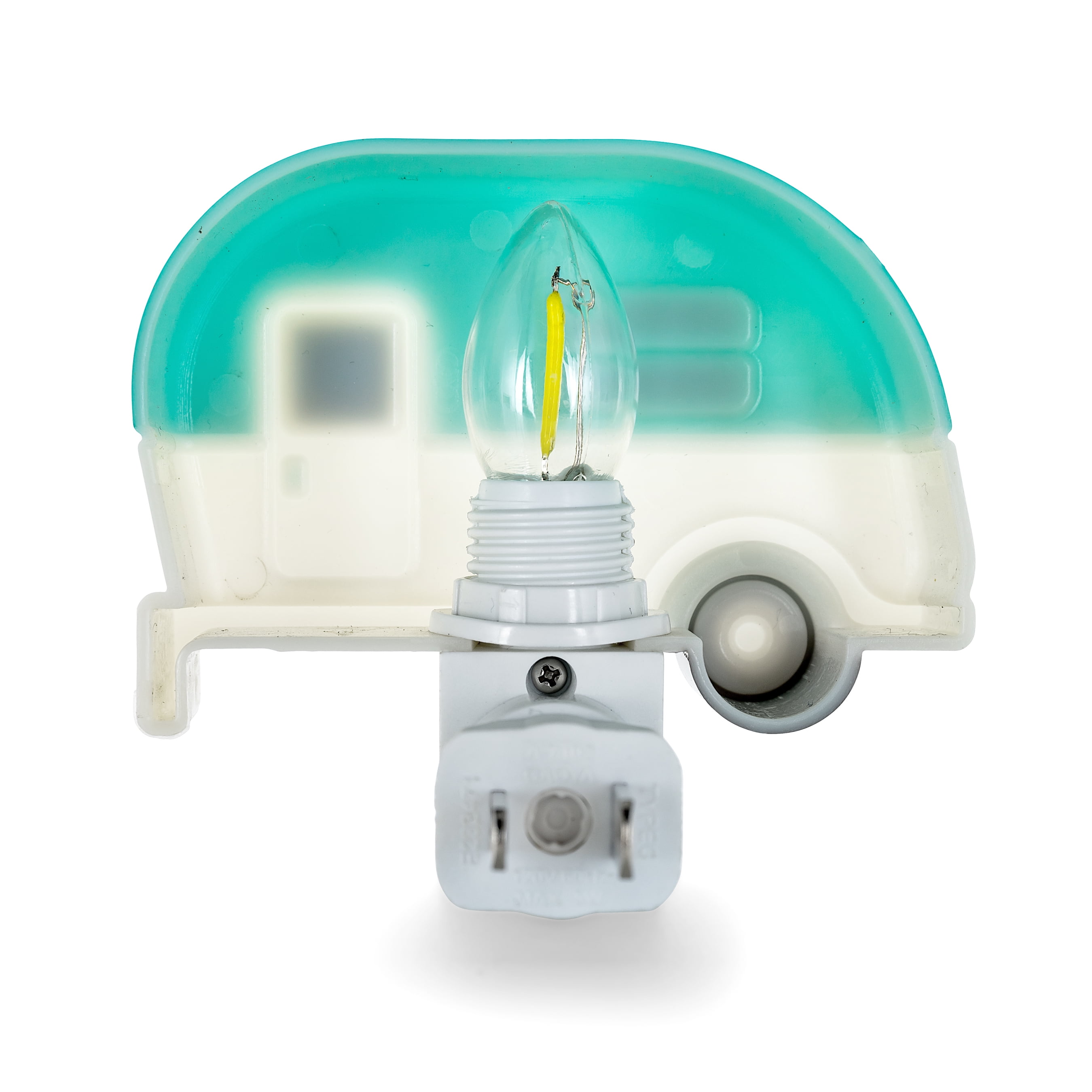 Camco Retro RV Nightlight LED Wall Plug-in Lamp with Swivel Base (Blue, 1 Pack) g70go