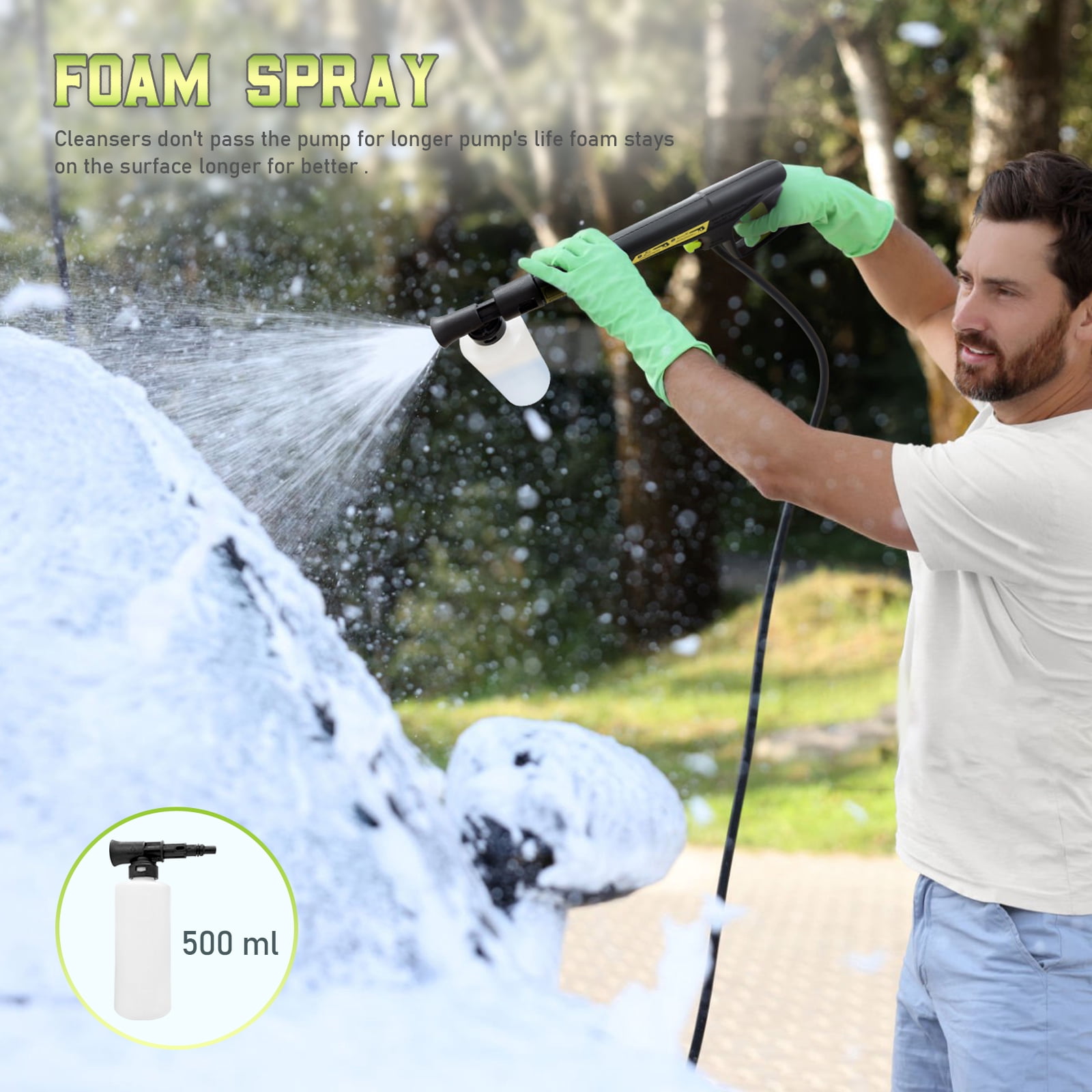 HONDMIN 4200 PSI Electric Pressure Washer, High-Pressure Jet Cleaner with Foam Cannon and 25 ft Hose (4200 PSI, 2 GPM) lky1f