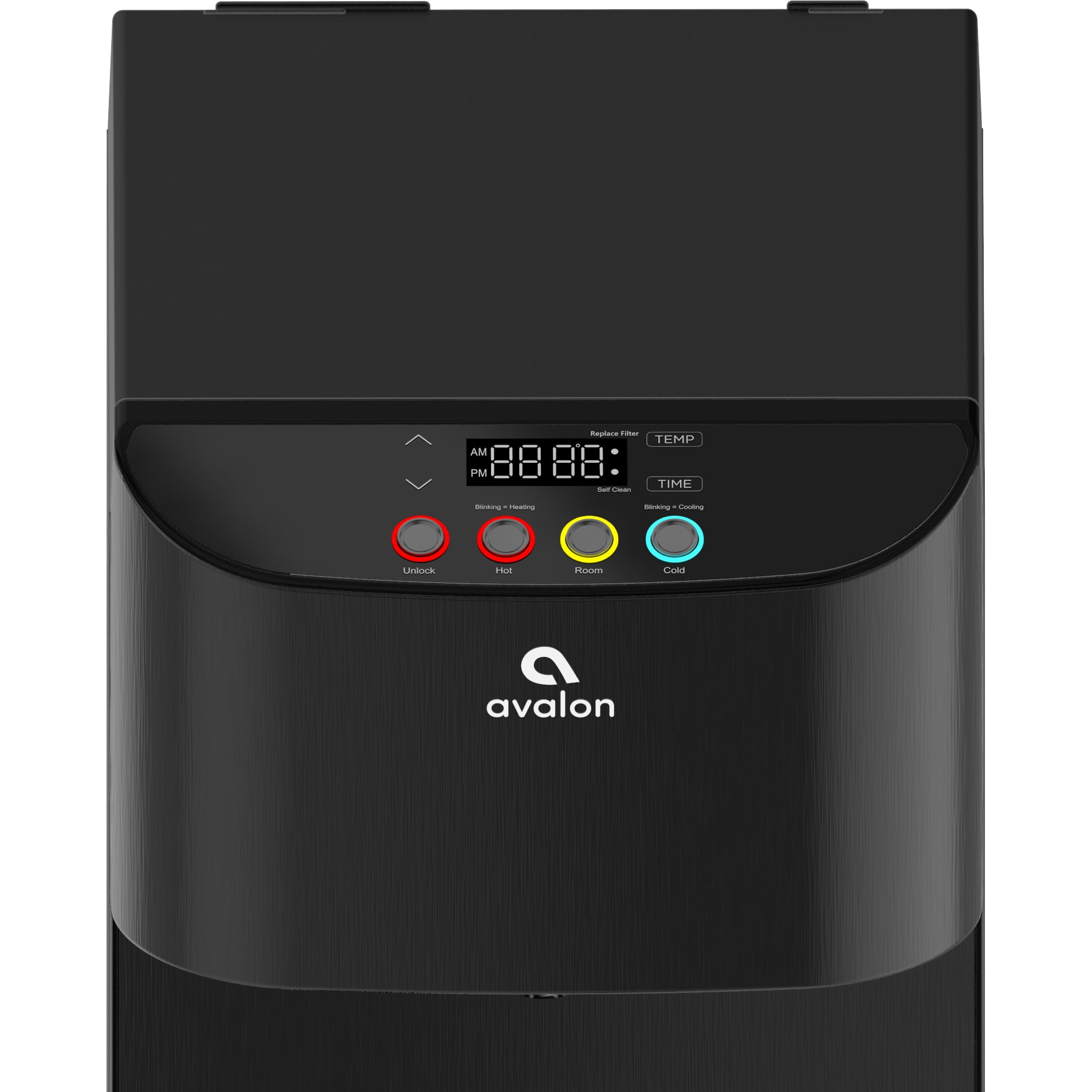 Avalon Electric Water Cooler Dispenser with Dual Filtration and Self Cleaning (Black Stainless Steel) fh2xs