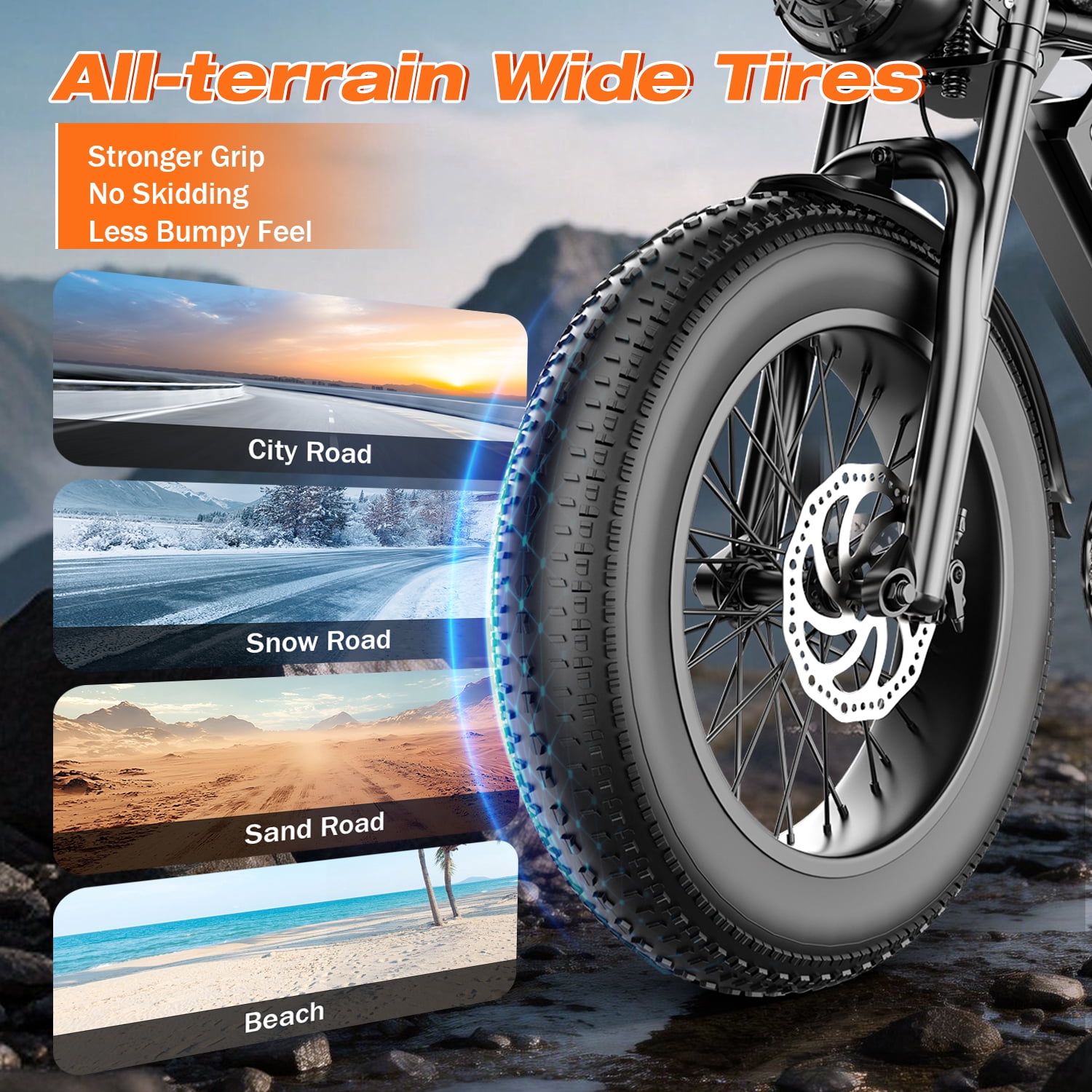 ASKGO Electric Bike for Adults, 750W Fat Tire Off-Road Ebike, 30MPH Speed & 75 Mile Range, Cargo Ebike with NFC Unlock (48V 20Ah) wkgi6