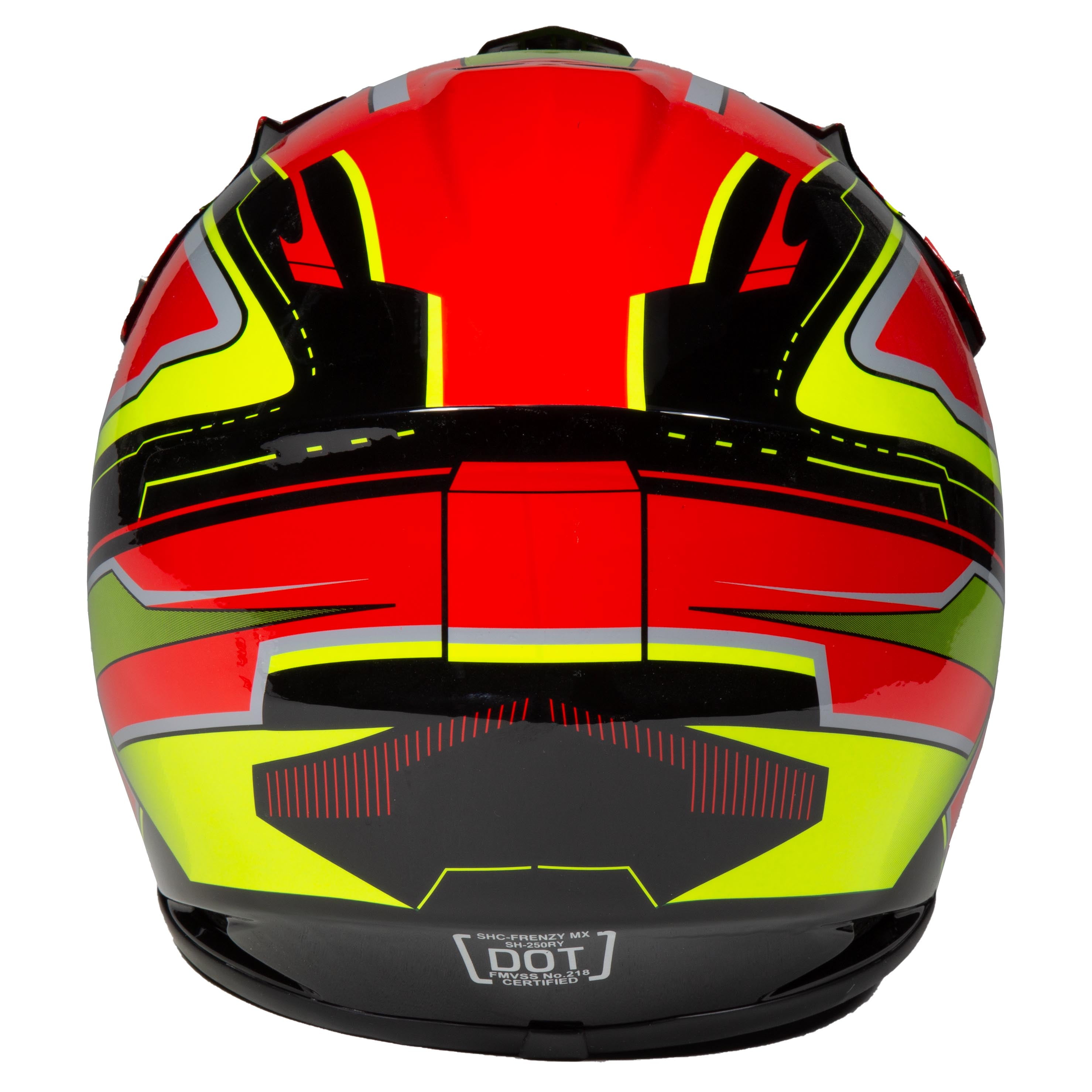 Fuel Helmets Youth Frenzy Off-Road MX Helmet (Red and Yellow, Youth Medium) medvs