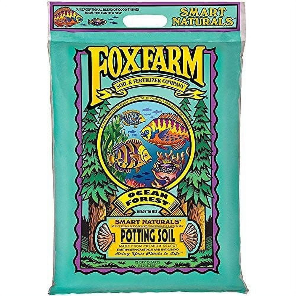 FoxFarm Ocean Forest Organic Potting Soil Mix for Indoor and Outdoor Plants (12 Quarts) gltji