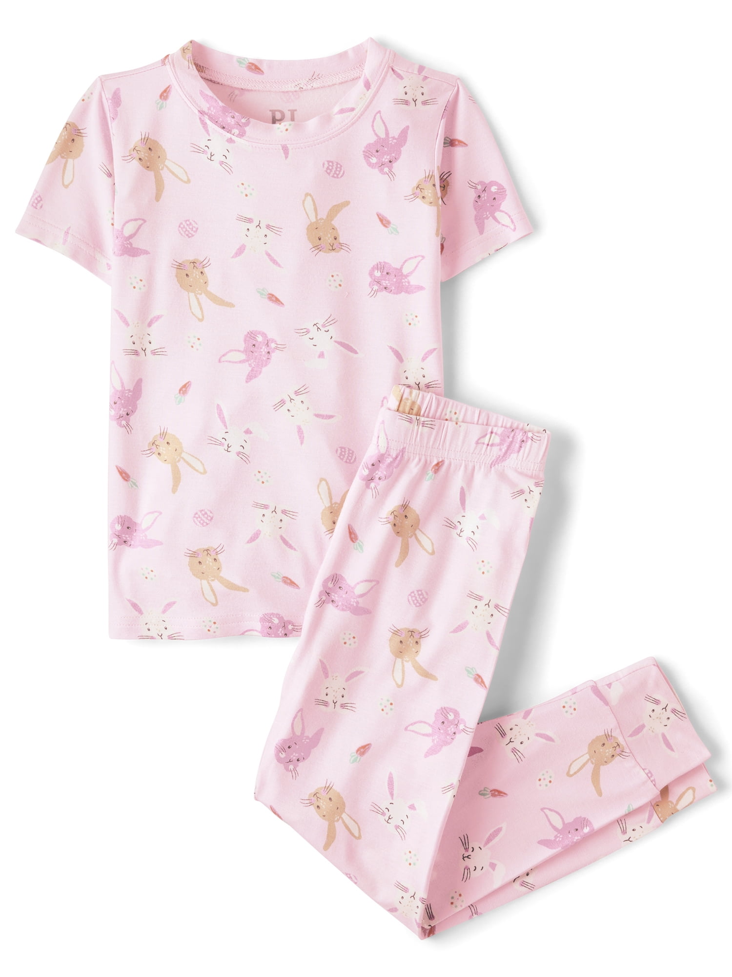 The Children's Place Girls Short Sleeve Easter Print Snug Fit Pajama Set (Multi, 4-16) nhamt