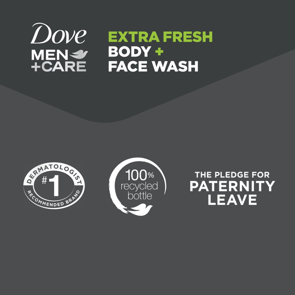 Dove Men+Care Extra Fresh Body Wash for Men's Skin Care (18 oz, 2 Count) qphxn