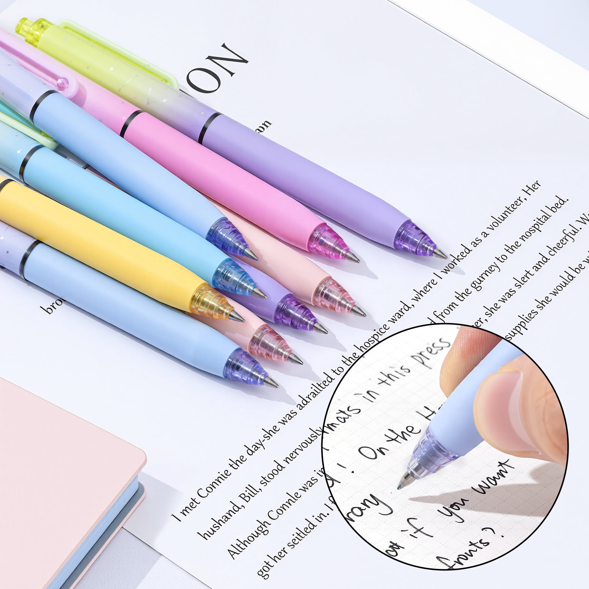 Deli Retractable Gel Pens, Smooth Writing Fine Point Pens for Journaling and Office (Black Ink, 12 Pack) tcpa2