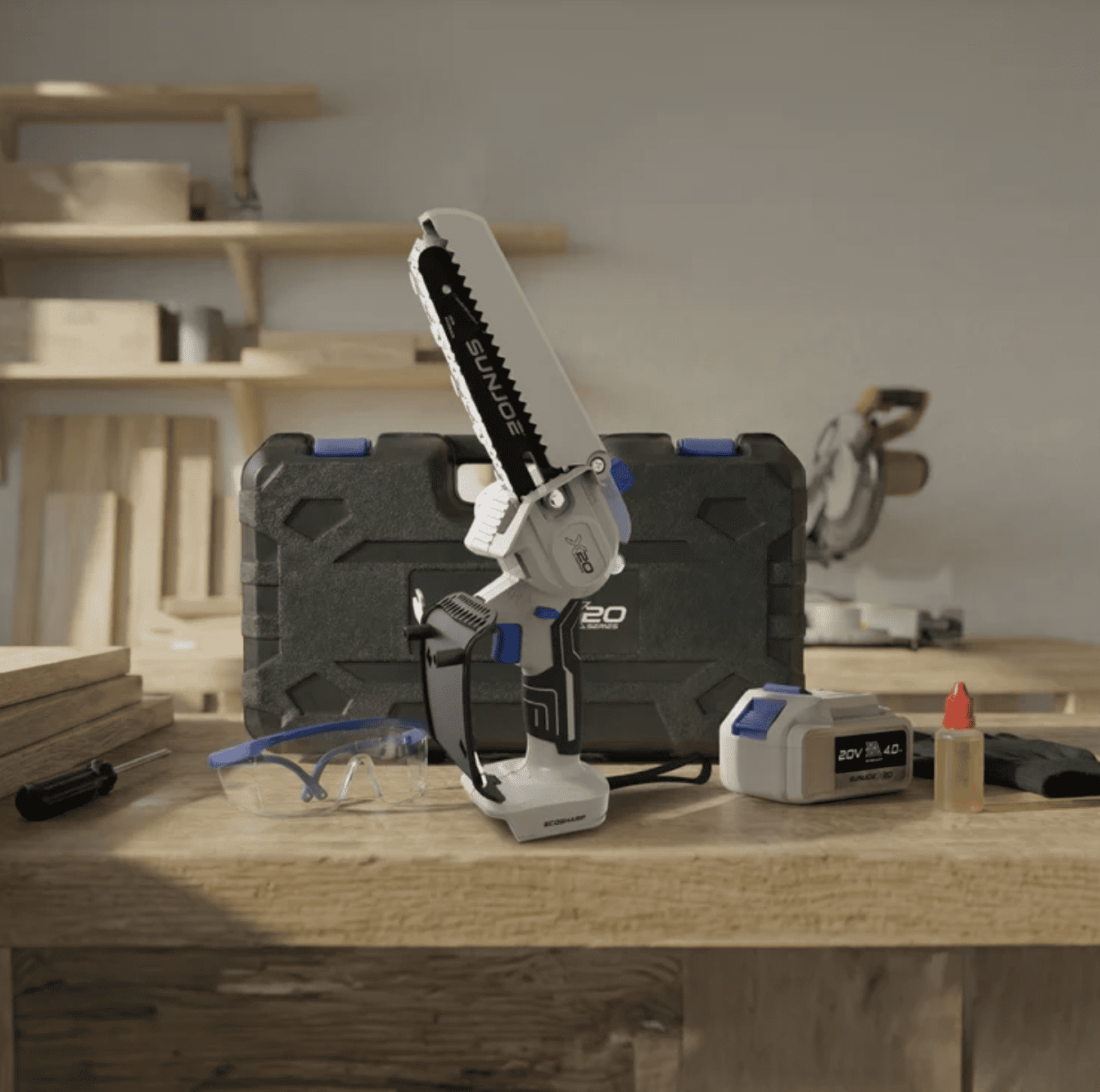Sun Joe 20V Cordless Handheld Pruning Saw with 4.0-Ah Battery and Charger (Black, 6 in) vdkka