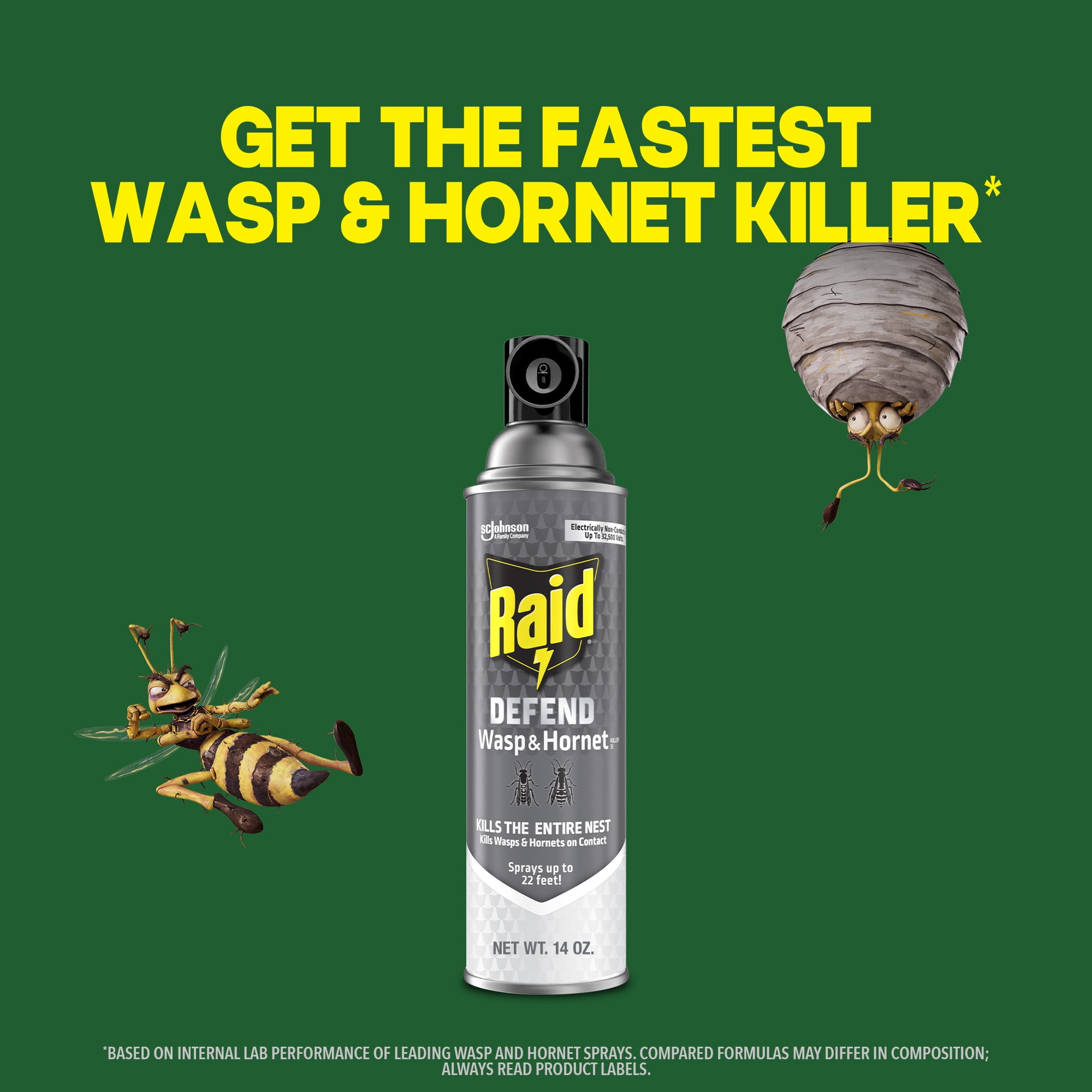 Raid Wasp & Hornet Killer Outdoor Flying Insect Spray (3 Pack, 14 oz) szhlg