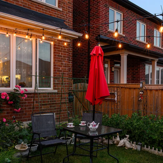 Feit Electric LED String Light, Weather-Resistant Outdoor Patio Lighting (Warm White, 48 ft) 6qrr5