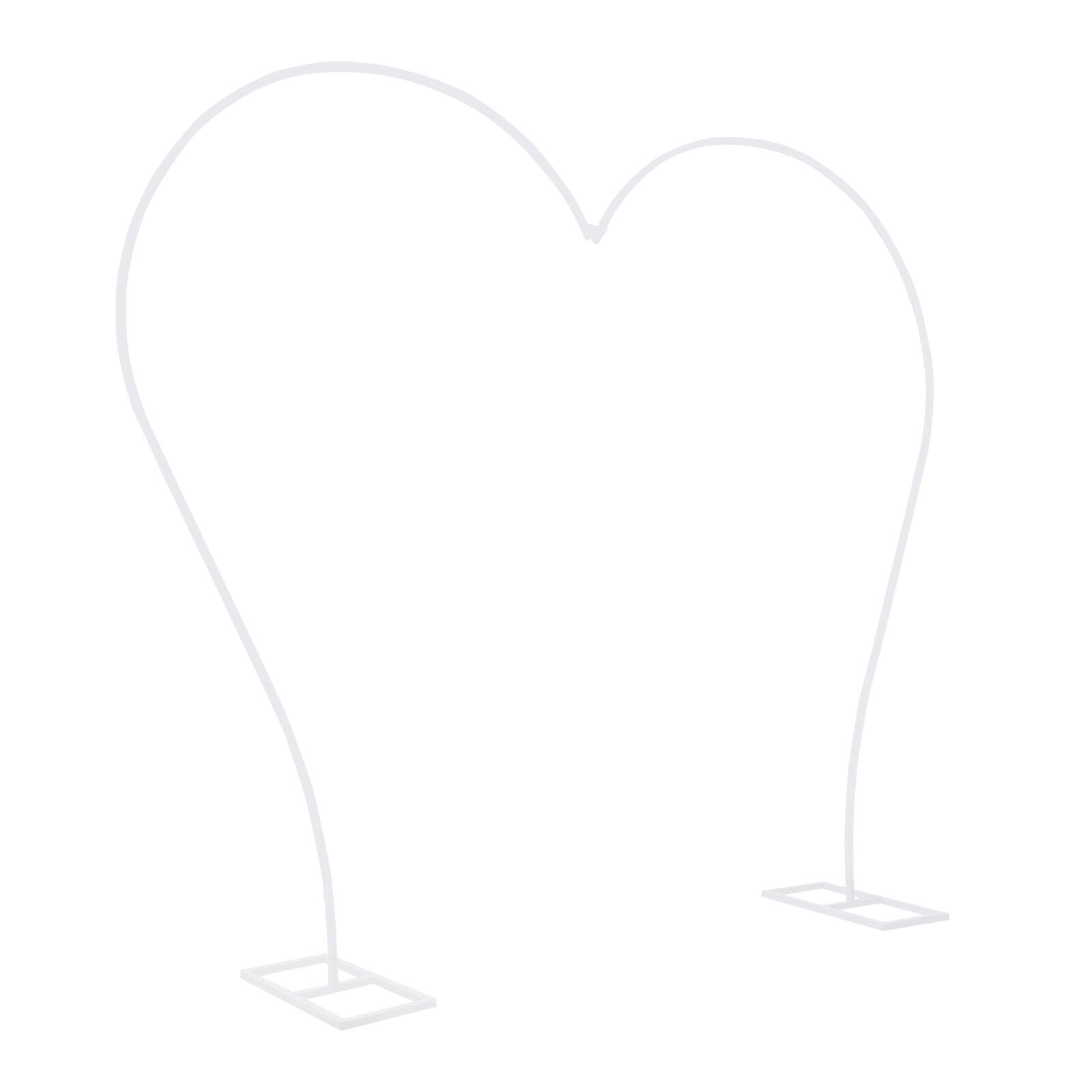 Miumaeov Heart-Shaped Metal Arch Stand for Wedding and Party Backdrop Decoration (White, 8.7 ft x 7.7 ft) ha2nl