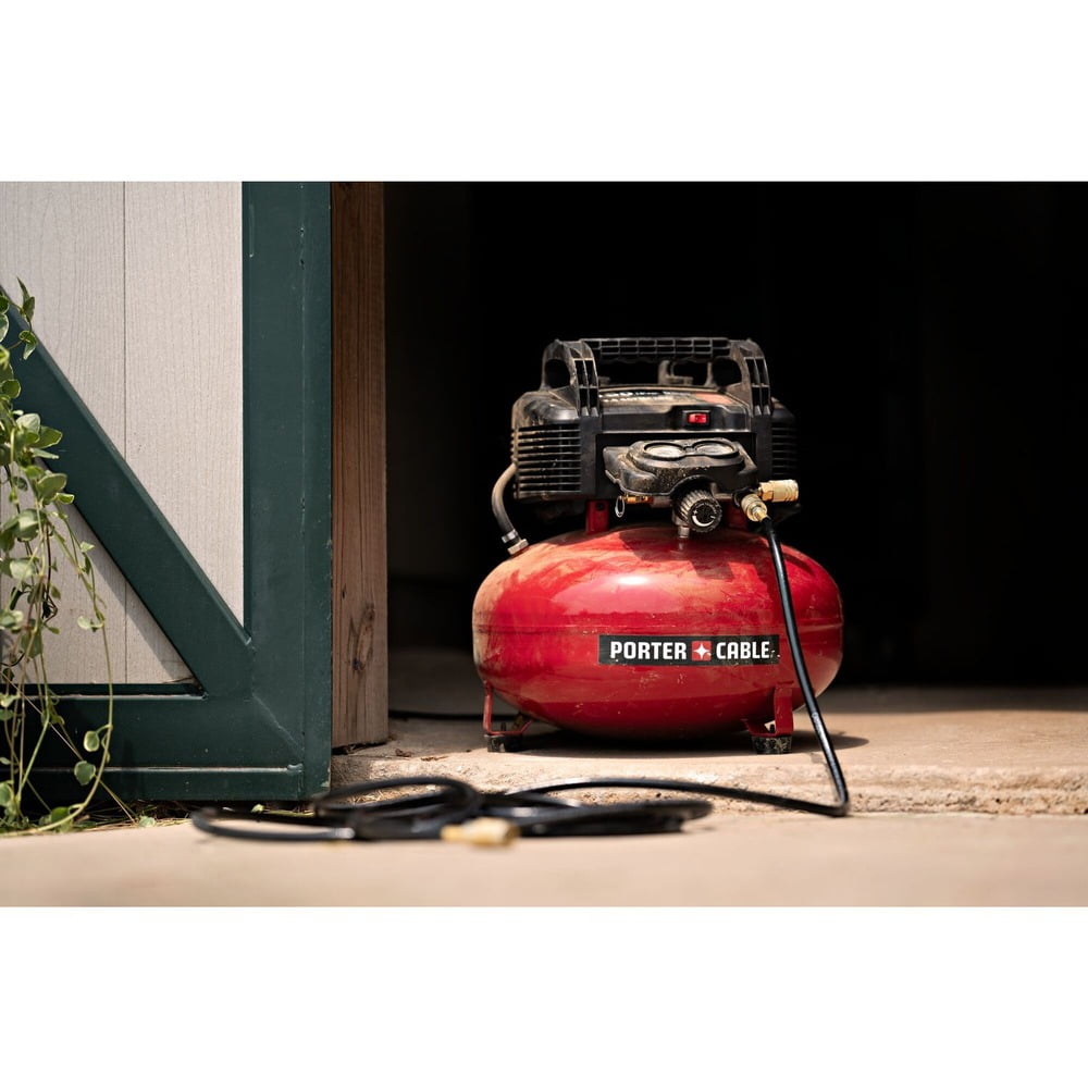 PORTER-CABLE C2002-ECOM Oil-Free Pancake Air Compressor (6 gal) uhukt
