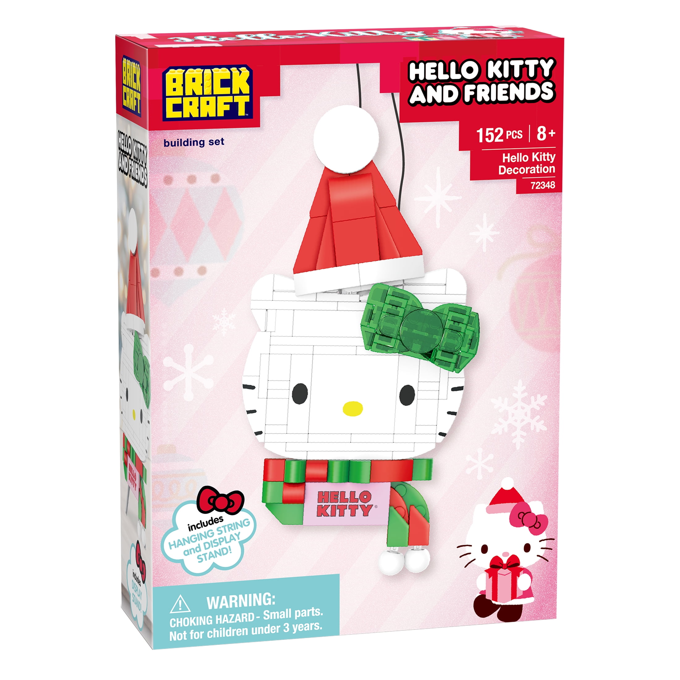 Brickcraft Hello Kitty Holiday Building Kit, Festive Sanrio Character Display Set (152 Piece Set) 0088p