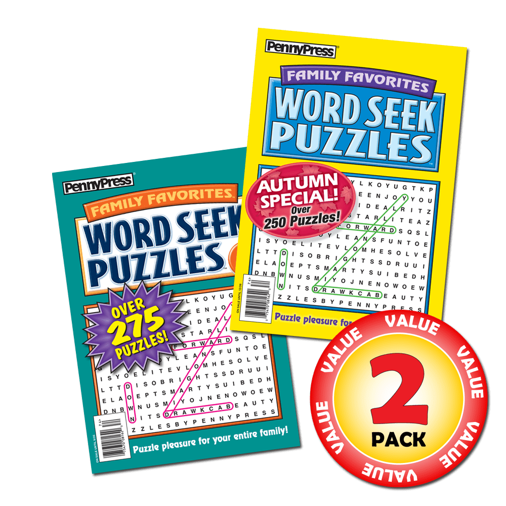 Penny Press Dell Favorite Family Word Seek Puzzles Activity Book (2-Pack, Paperback) r1maj