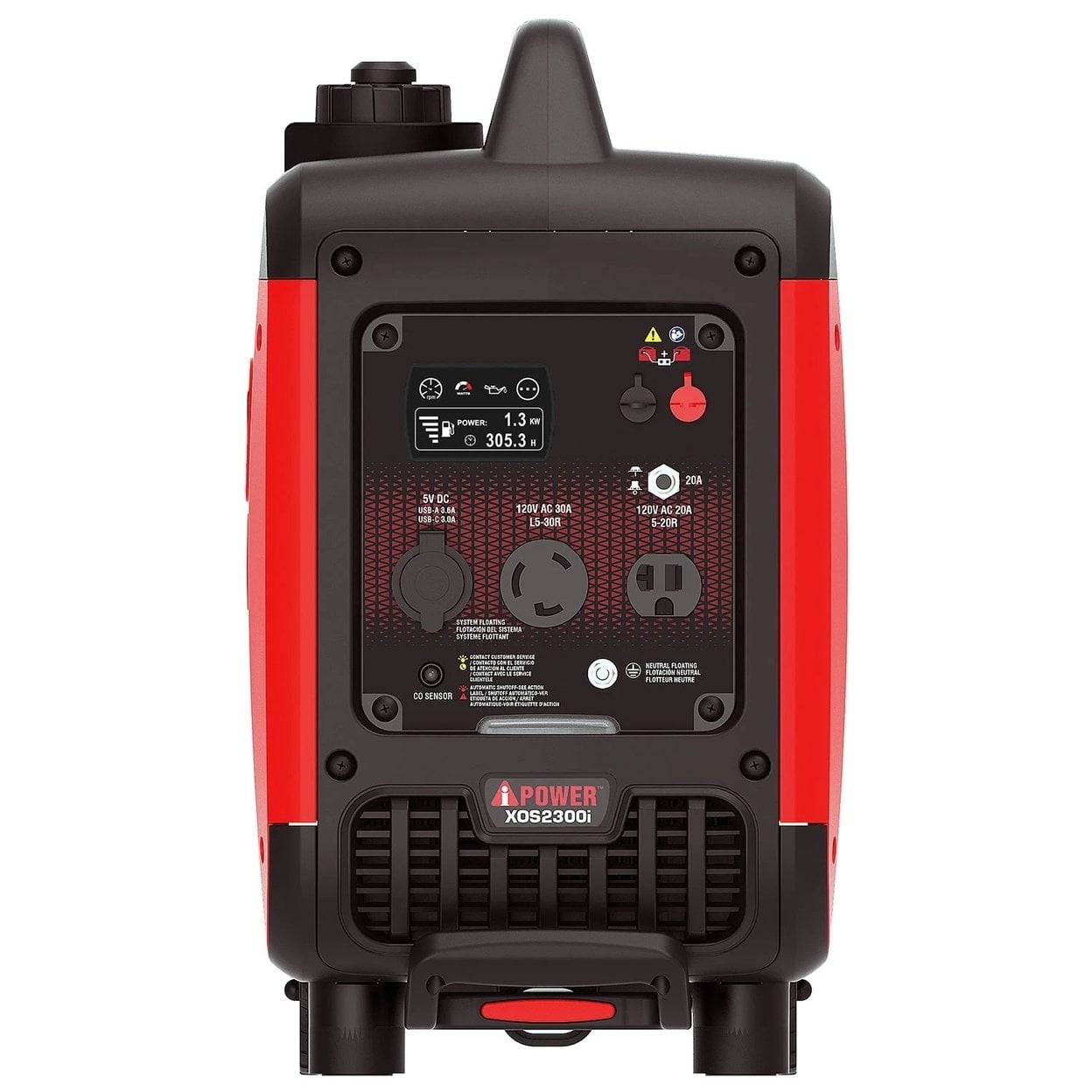 A-iPower 2300 Watt Portable Inverter Generator with CO Sensor (48.5 lb, 20.1 in x 20 in x 20.7 in) z74eq