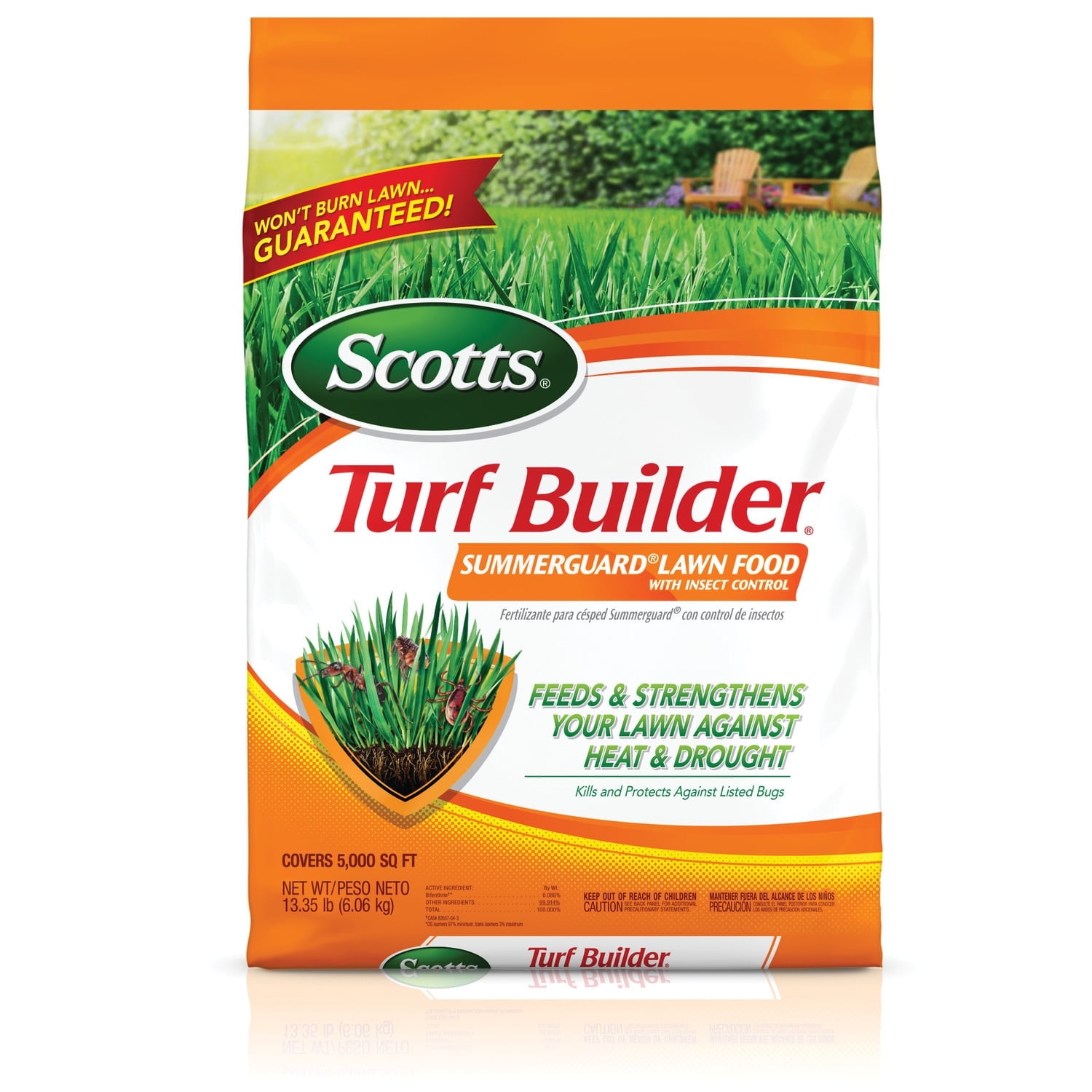 Scotts Turf Builder SummerGuard Lawn Food with Insect Killer (13.35 lb, 5,000 sq. ft.) 085lw