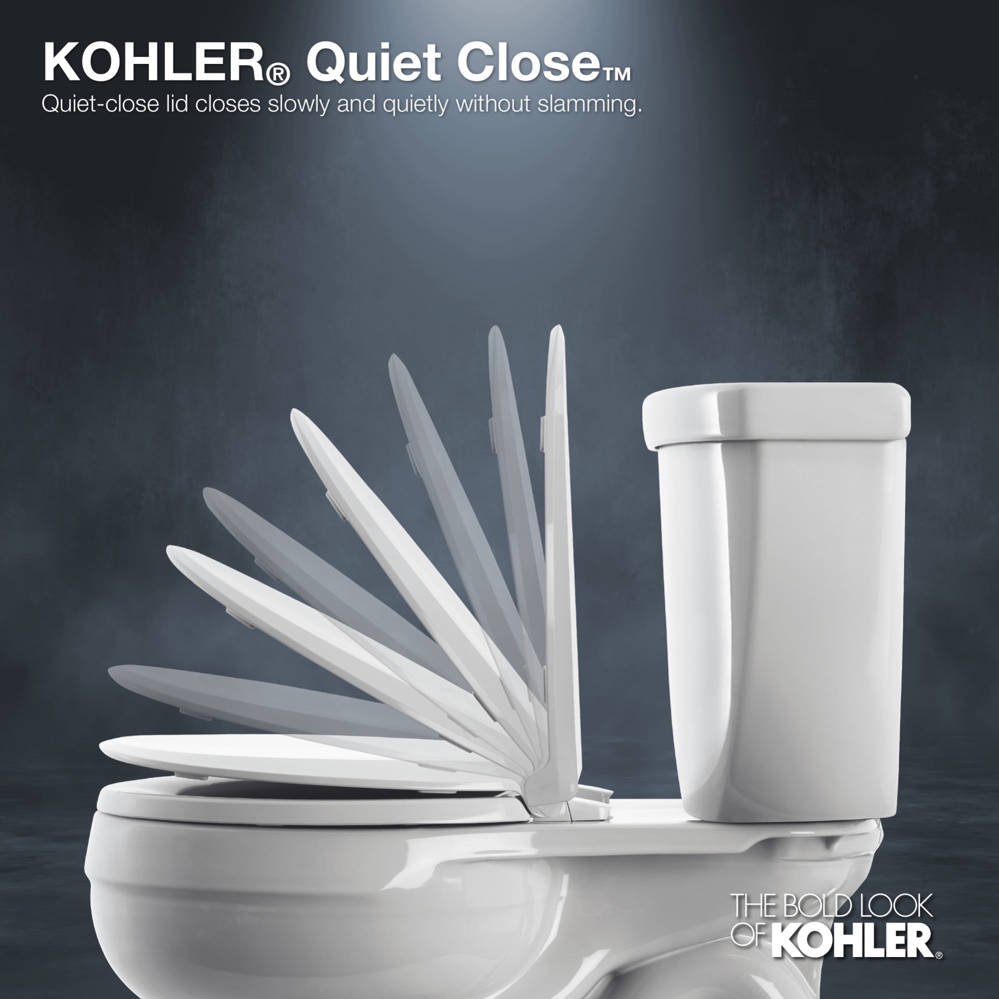 Kohler Border Round Closed-Front Toilet Seat (White, 16.5 in) k4cmd