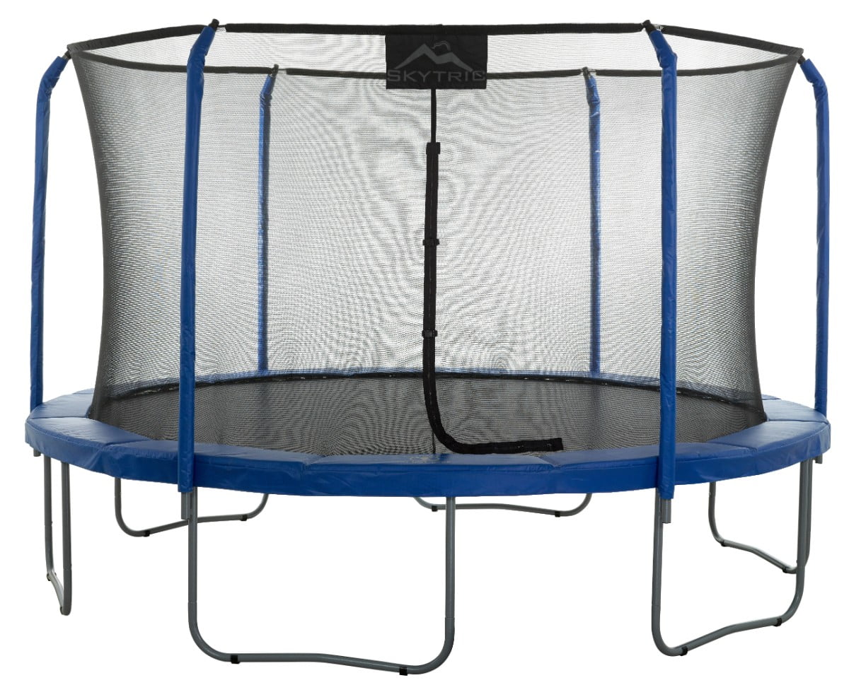 Upper Bounce Machrus Skytric 15 ft Round Trampoline with Safety Enclosure (Blue, 15 ft) iw85a