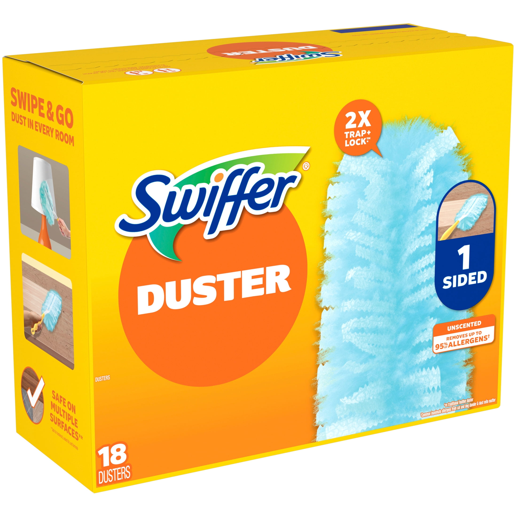 Swiffer Duster Refills, Unscented, Dust Trapping Cleaning Cloths (18 Count) b9o9l