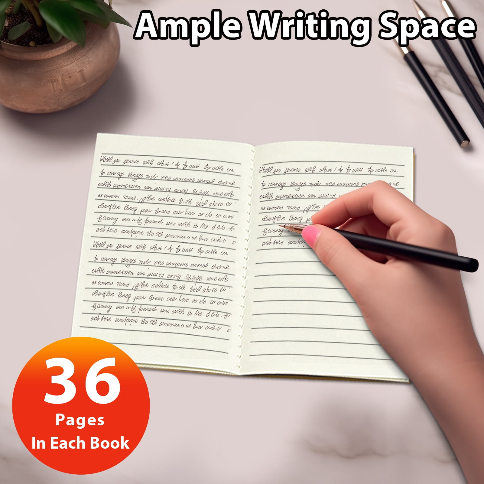 GINMLYDA Pocket Notebook Journal, Lined Paper Memo Notepad, Portable Softcover Writing Pad (Brown, 24 Pack, 3.5 in x 5 in) al9hb