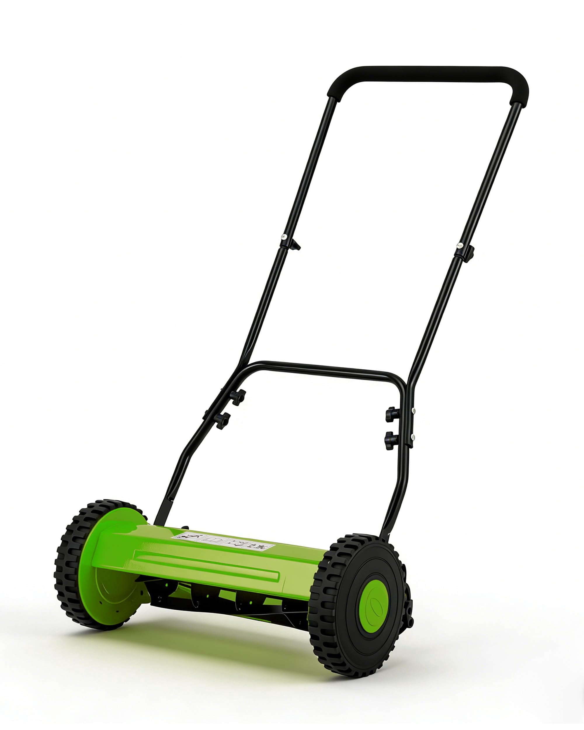 Great States 16-Inch Push Reel Lawn Mower, 5-Blade Manual Walk-Behind Mower with Adjustable Cutting Height (16 in) ddqww