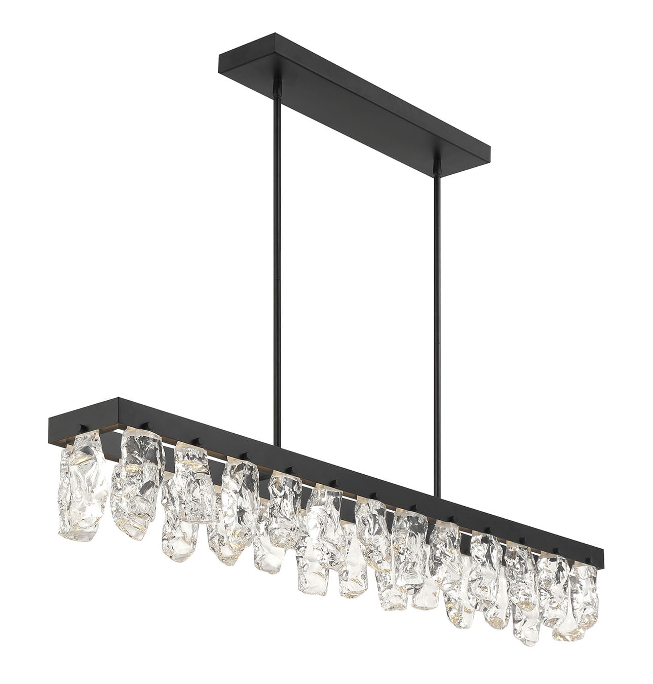 George Kovacs Artic Glacier LED Island Pendant Light (Coal, 47.75 in) kohjy - Image 2