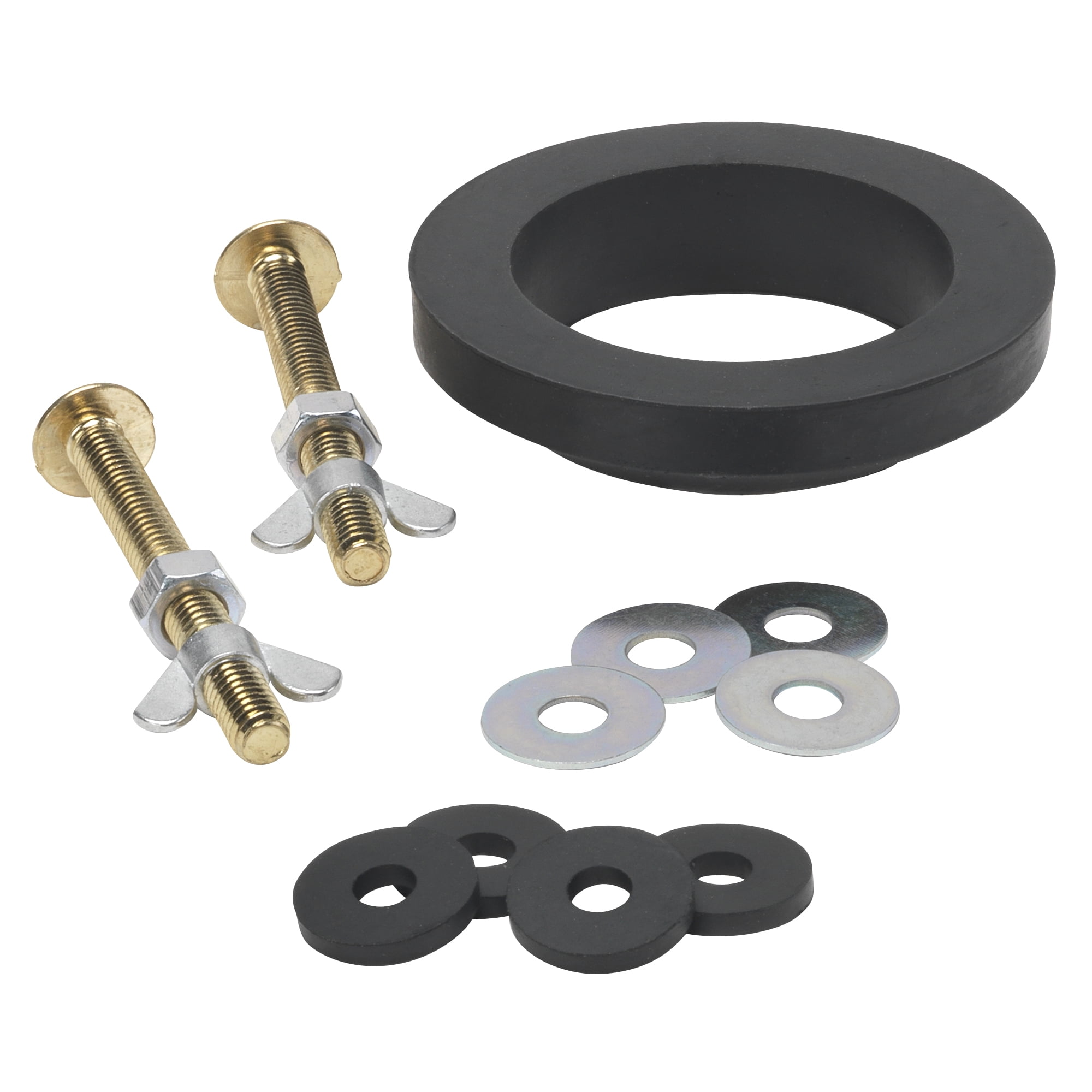 PlumbCraft Toilet Tank to Bowl Gasket Repair Kit (Universal Fit, 1 Set) fgujr