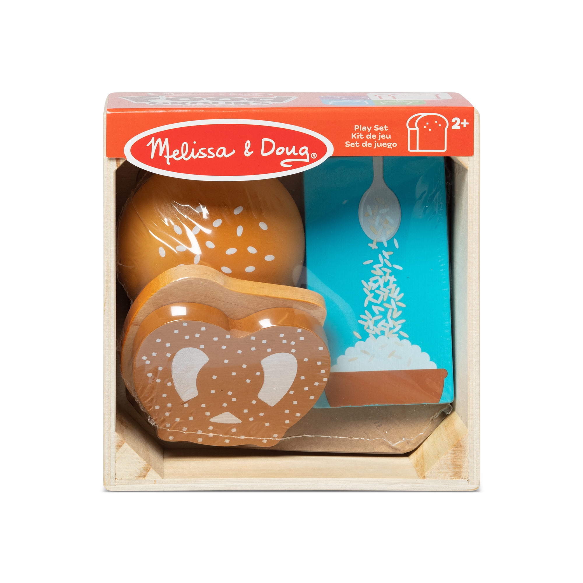 Melissa & Doug Wooden Food Groups Play Food Set (Grains, 4 Pieces) 9w1a0