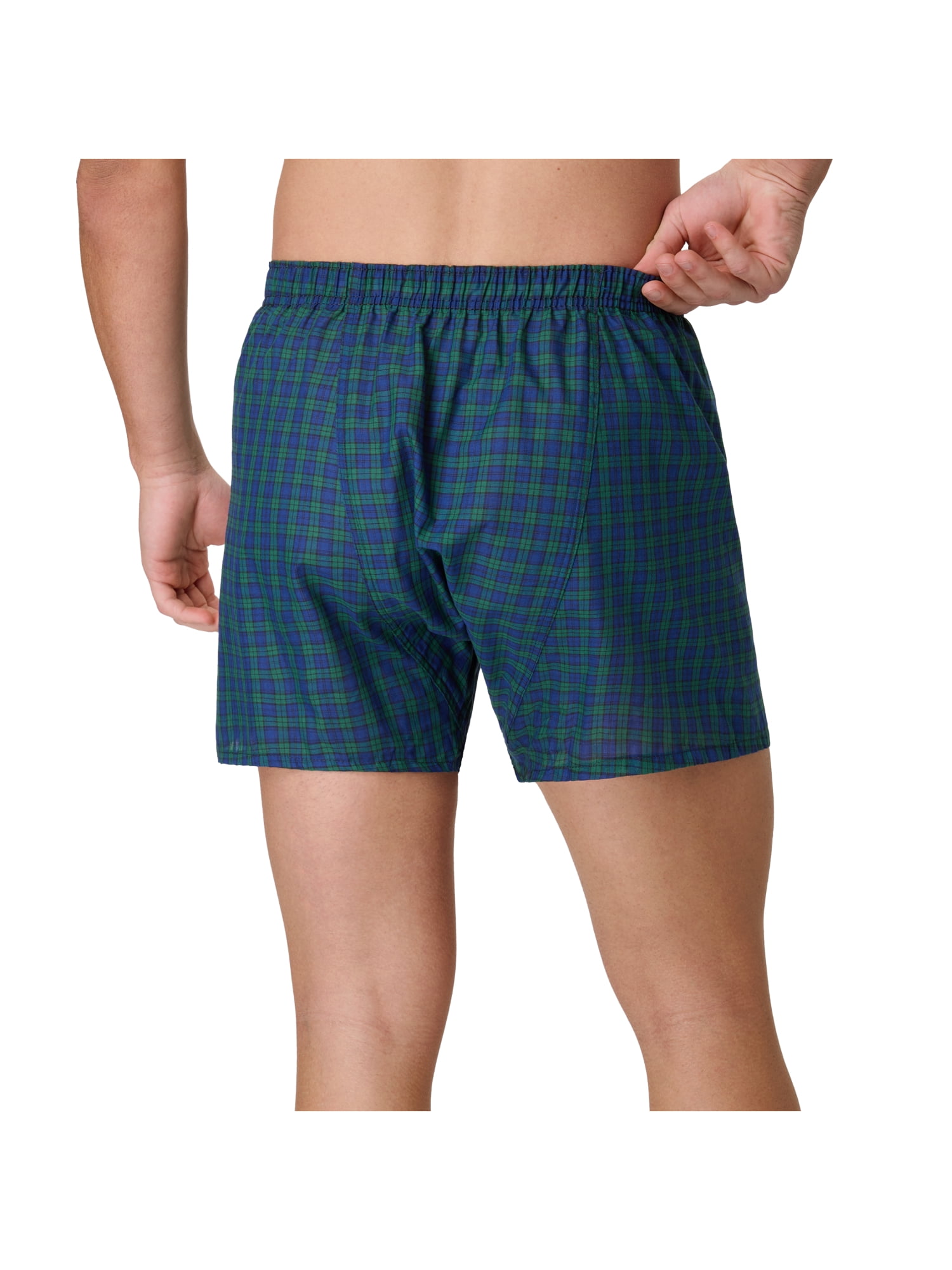 Hanes Men's Woven Boxers Moisture-Wicking Tagless Underwear (Beige, 3 Pack) 7is41