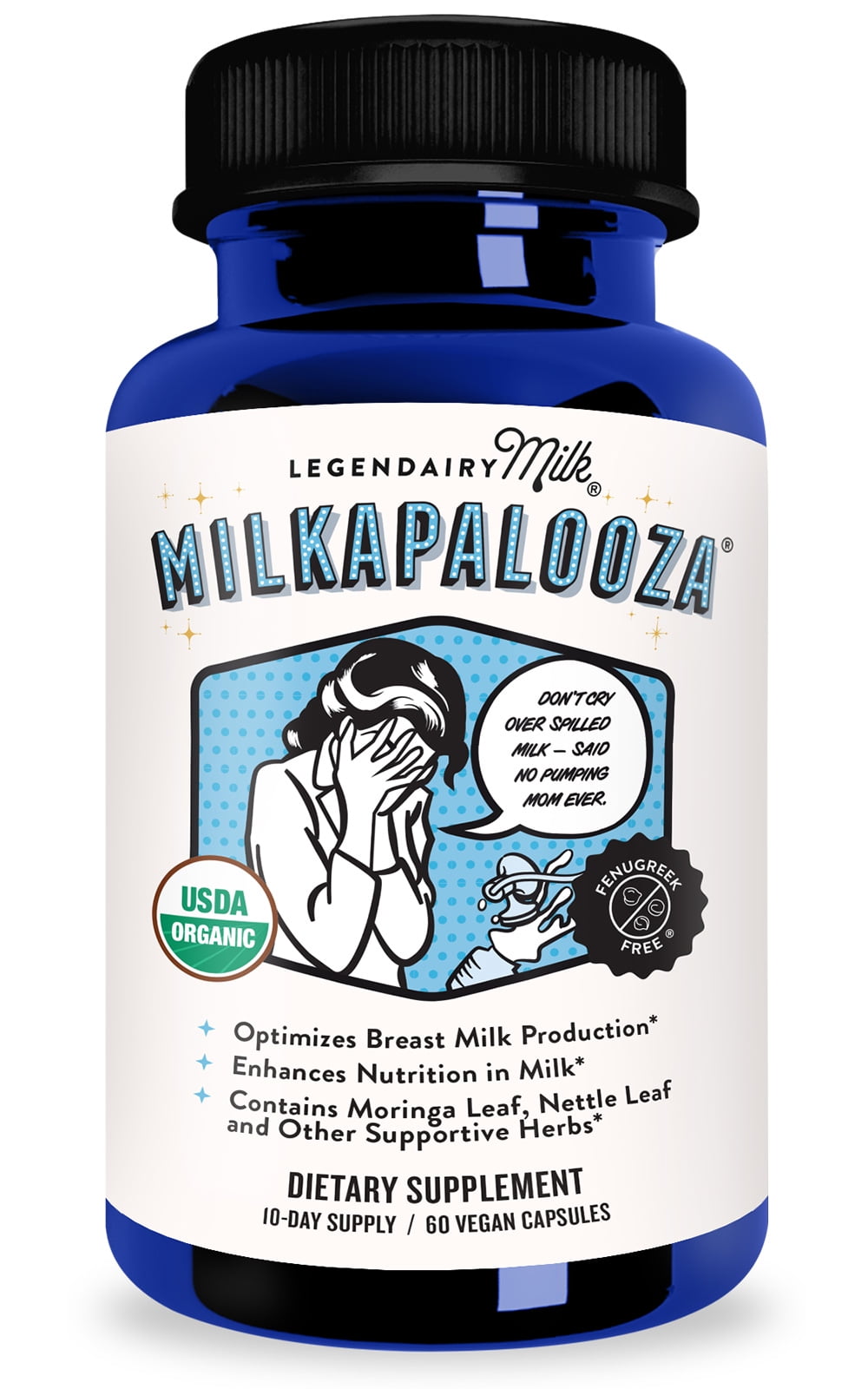 Legendairy Milk Milkapalooza Organic Lactation Supplement for Breastfeeding Support (60 Count) 05t3d