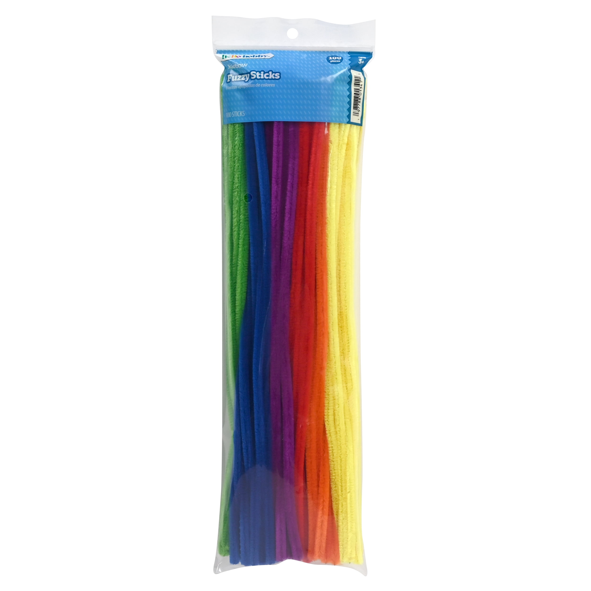 Hello Hobby Fuzzy Sticks Chenille Stems for DIY Craft Projects (Multicolor, 100 Count) wgwtb