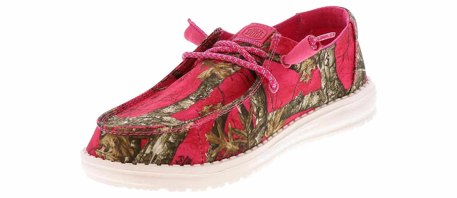 HEYDUDE Wendy Realtree Edge Casual Shoes Lightweight Slip-On Sneakers (Pink, 8 US) s3tk5