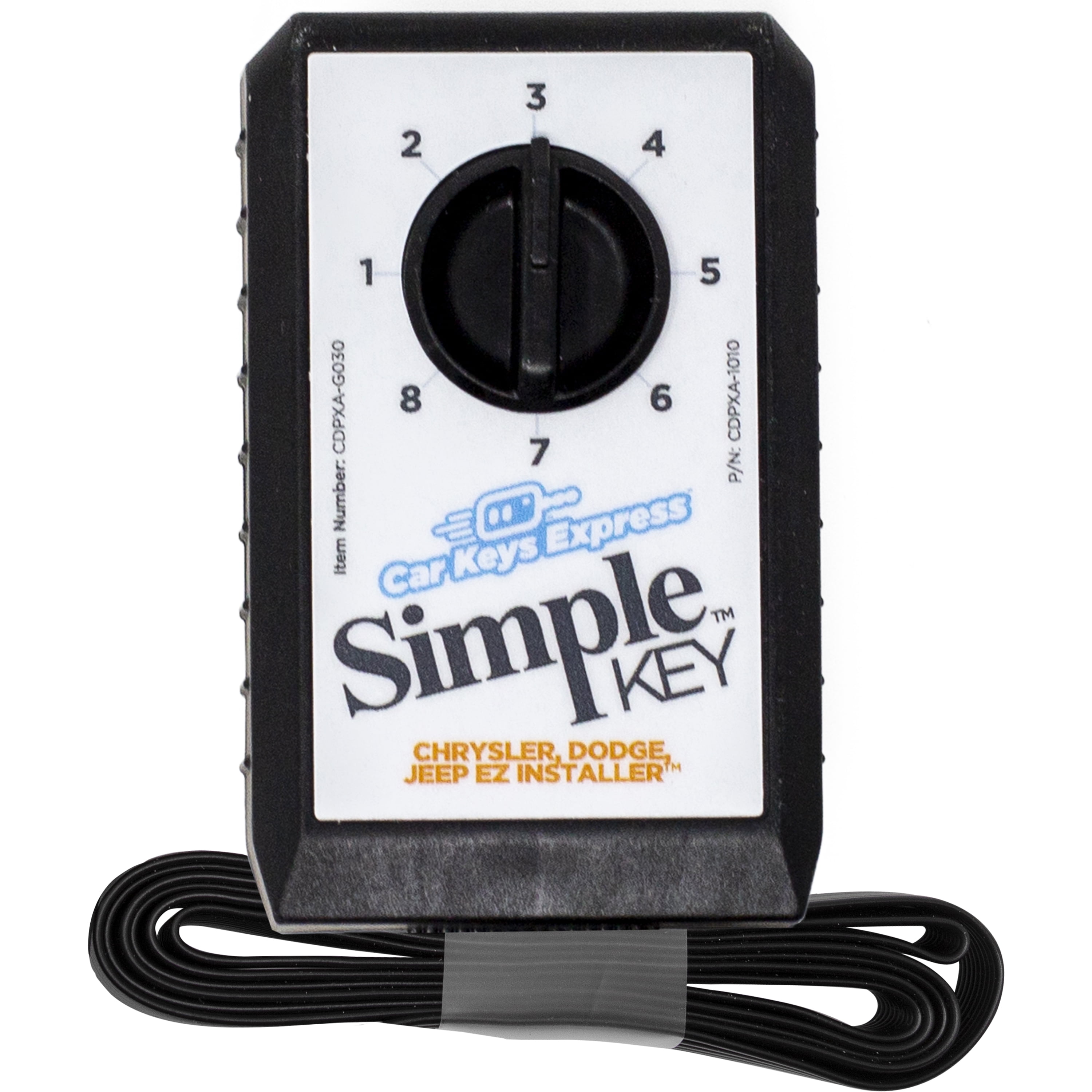 Car Keys Express Chrysler and Dodge Simple Key 7-Button Fobik Remote with Emergency Insert (Black, 1 Pack) nmxr6
